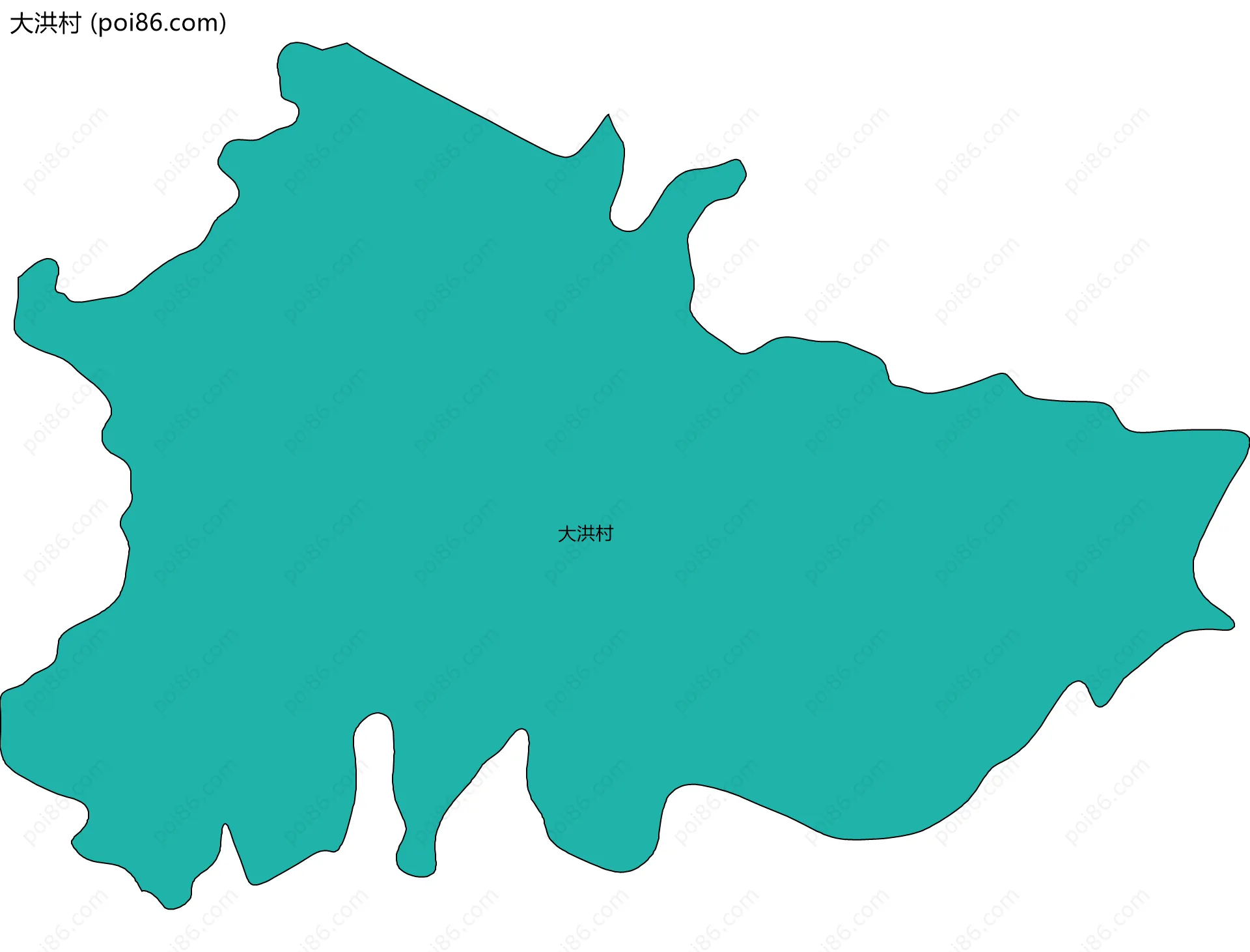 大洪村边界地图
