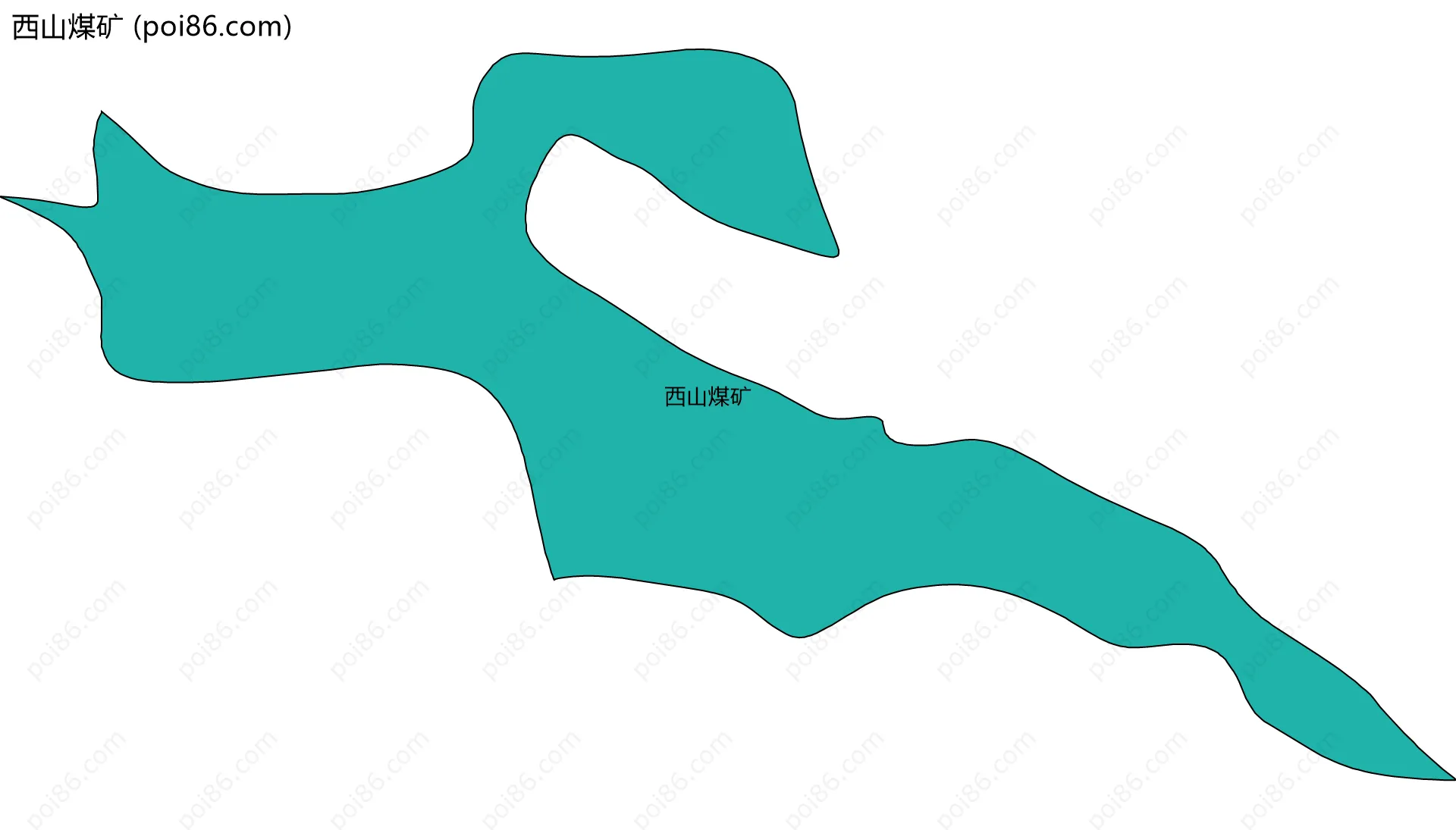 西山煤矿边界地图