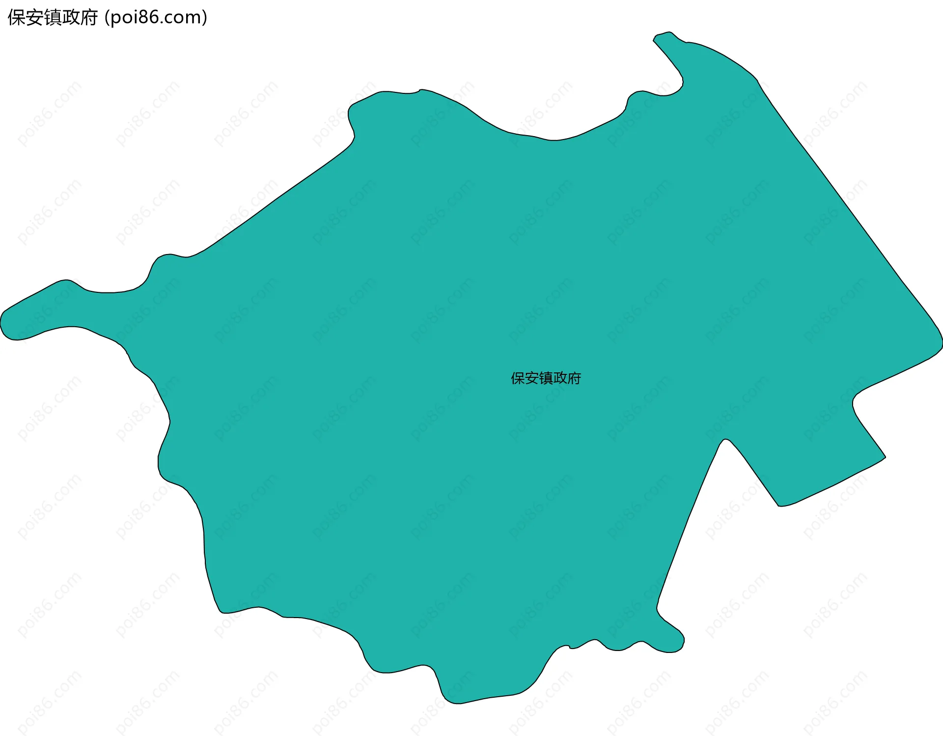 保安镇政府边界地图