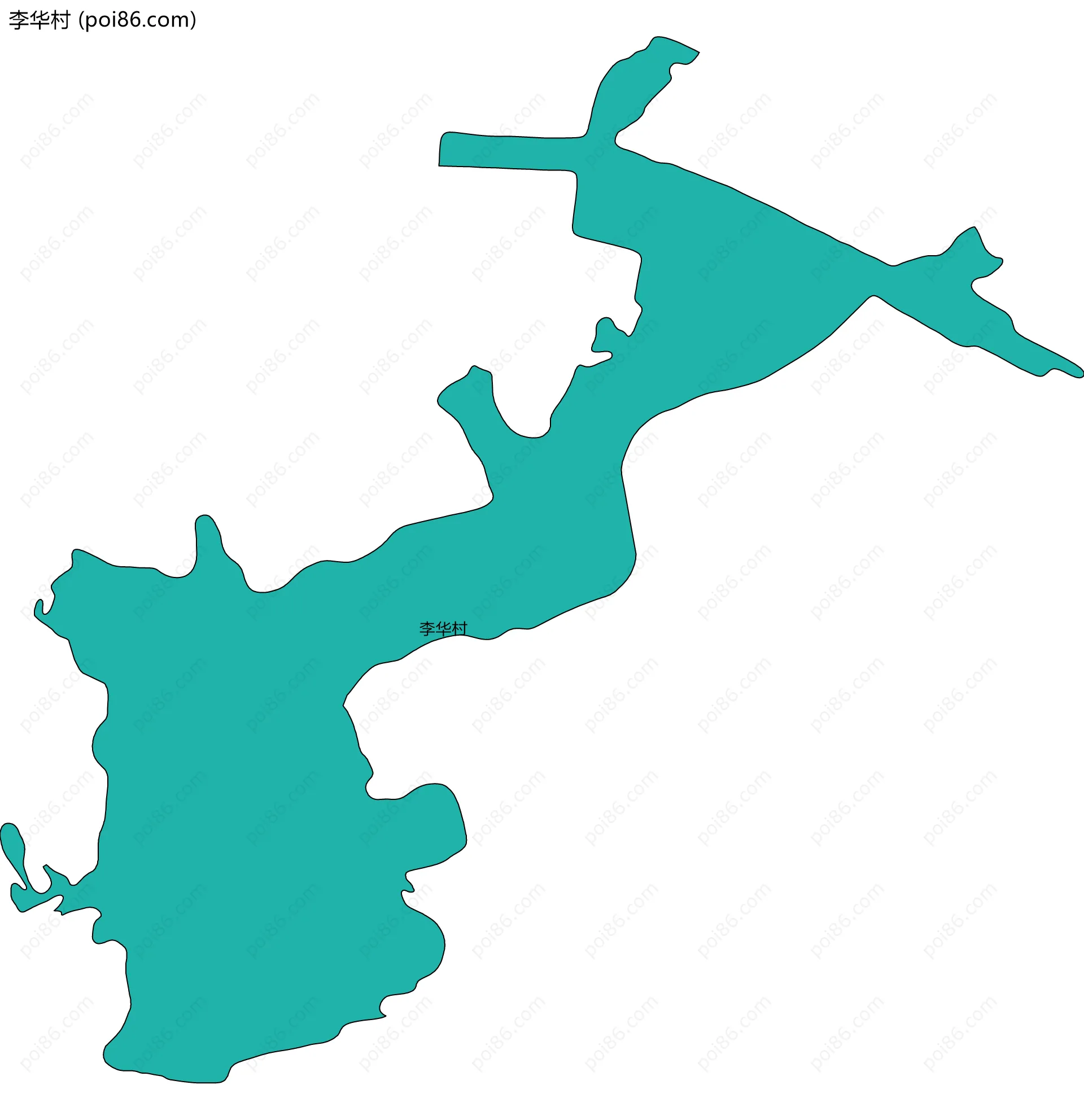 李华村边界地图