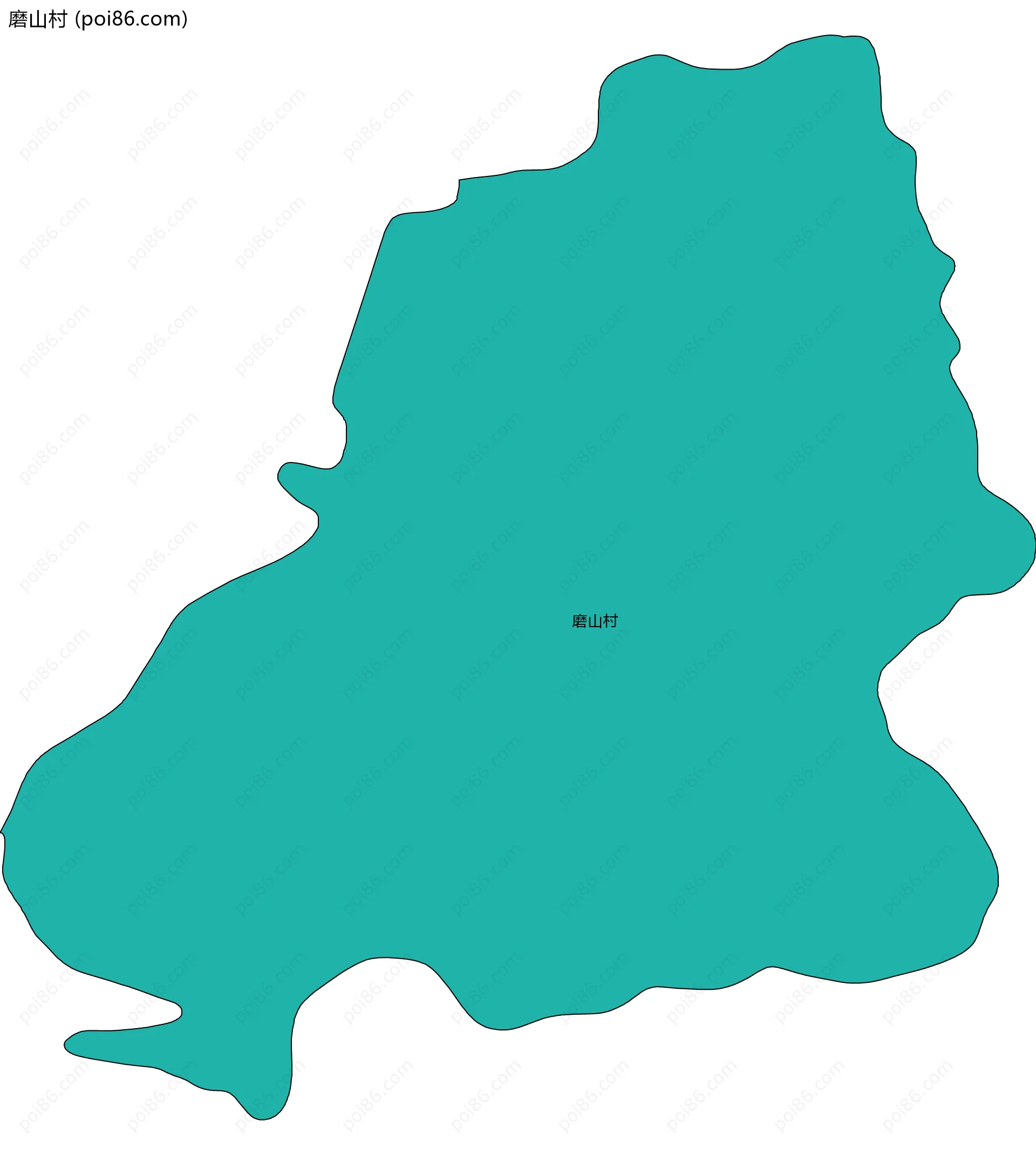 磨山村边界地图