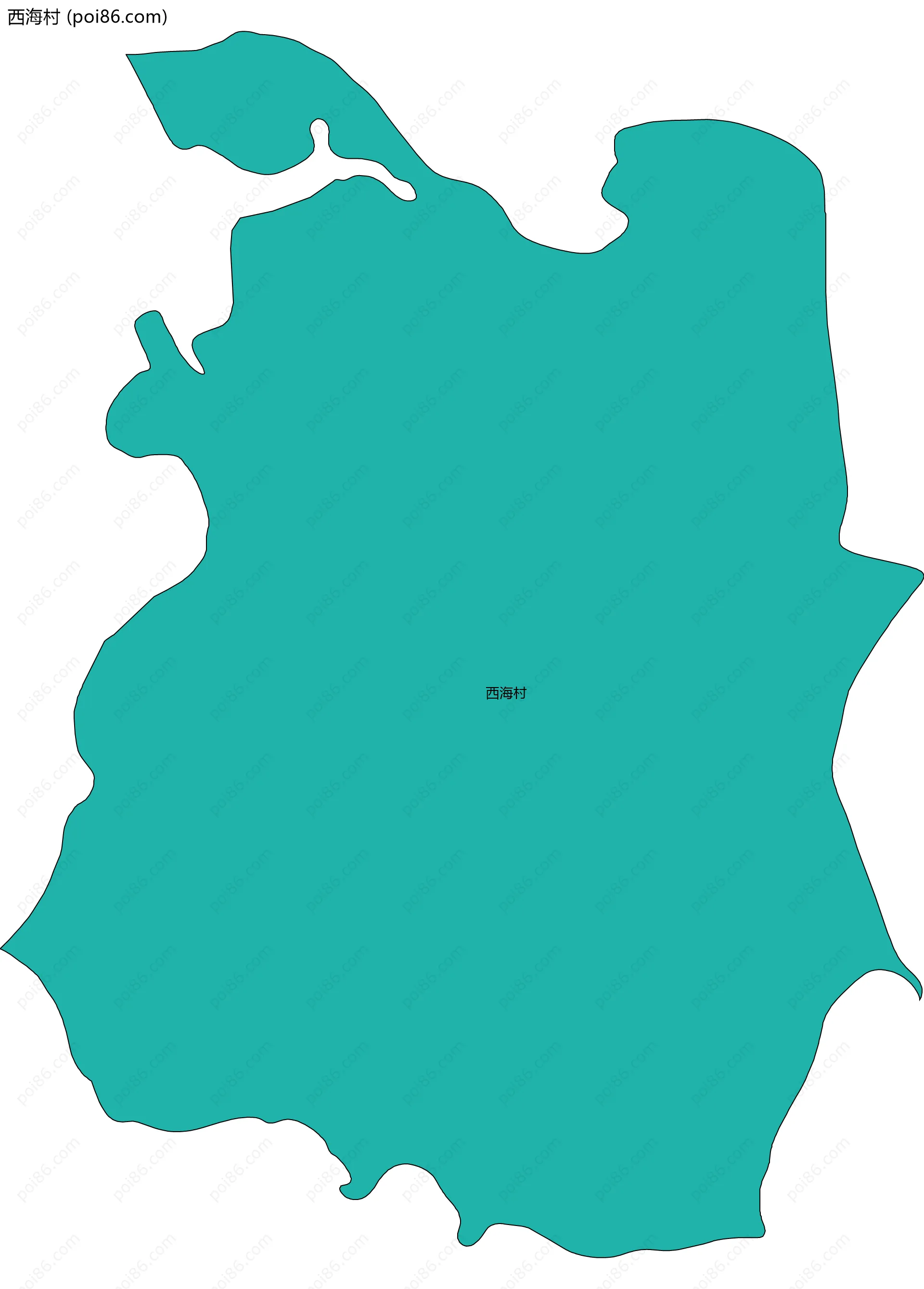 西海村边界地图