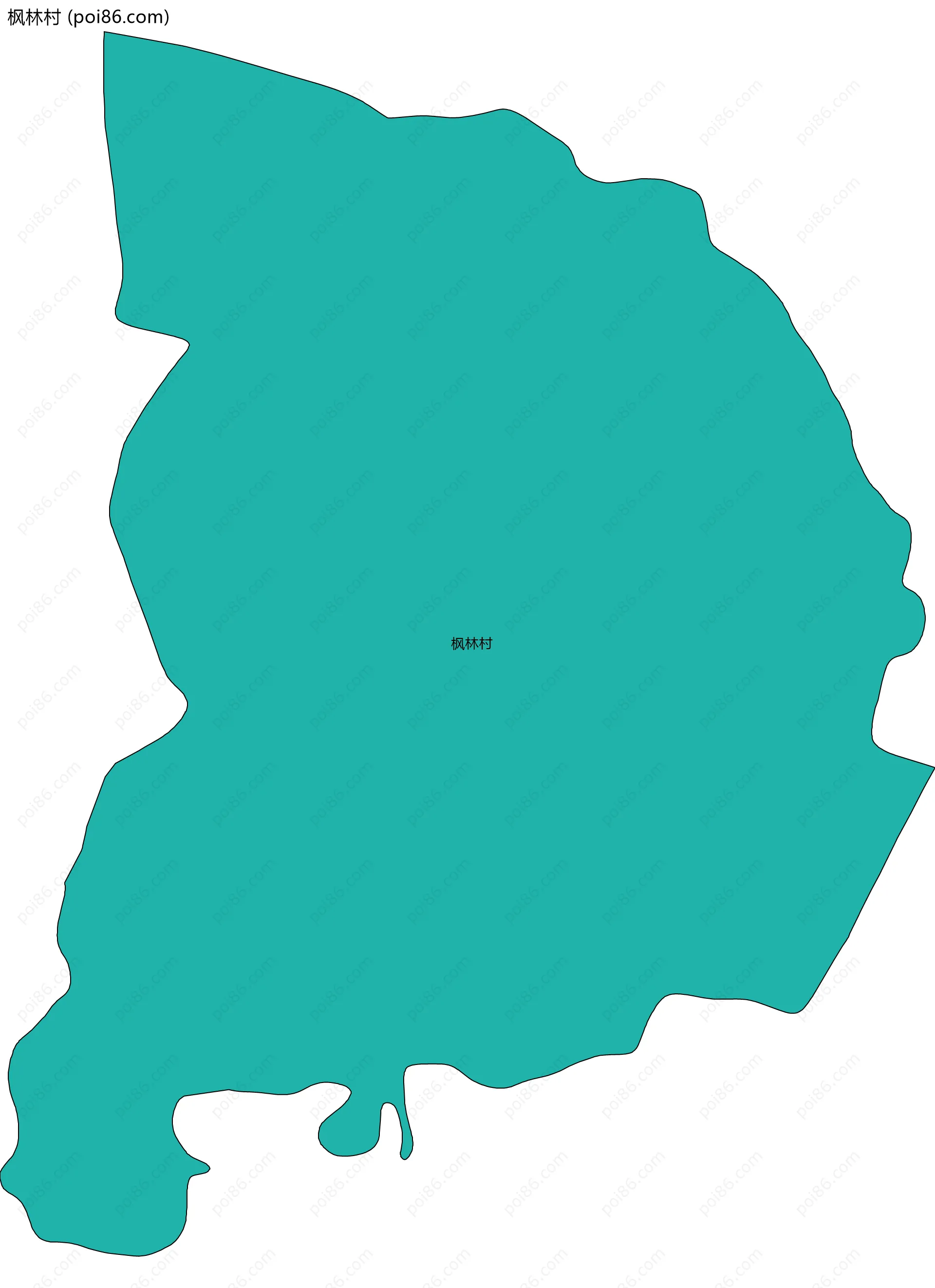 枫林村边界地图