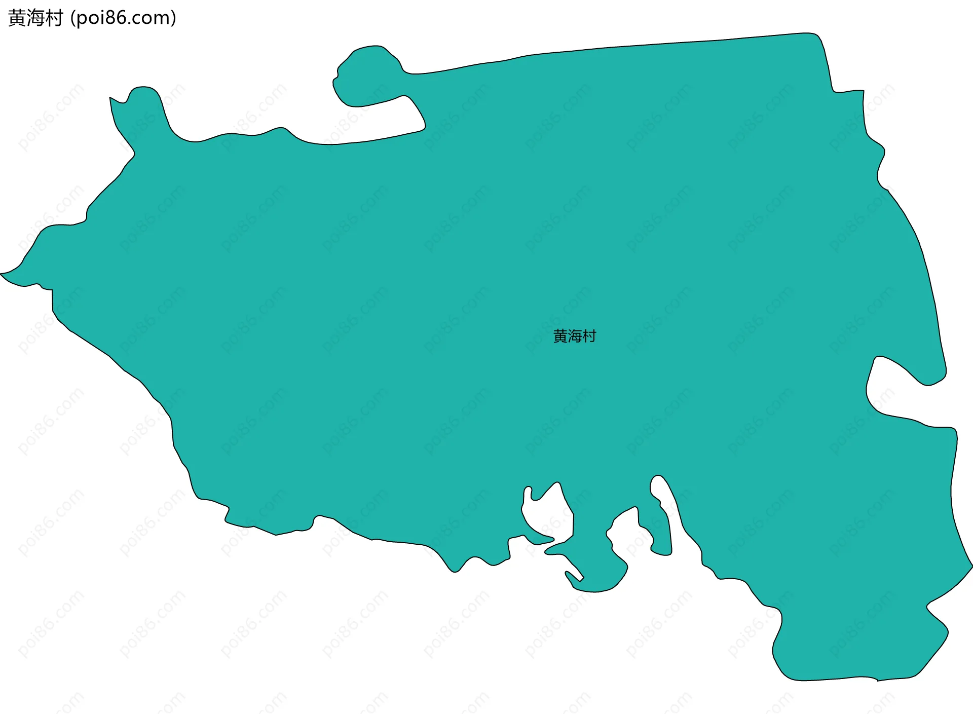 黄海村边界地图