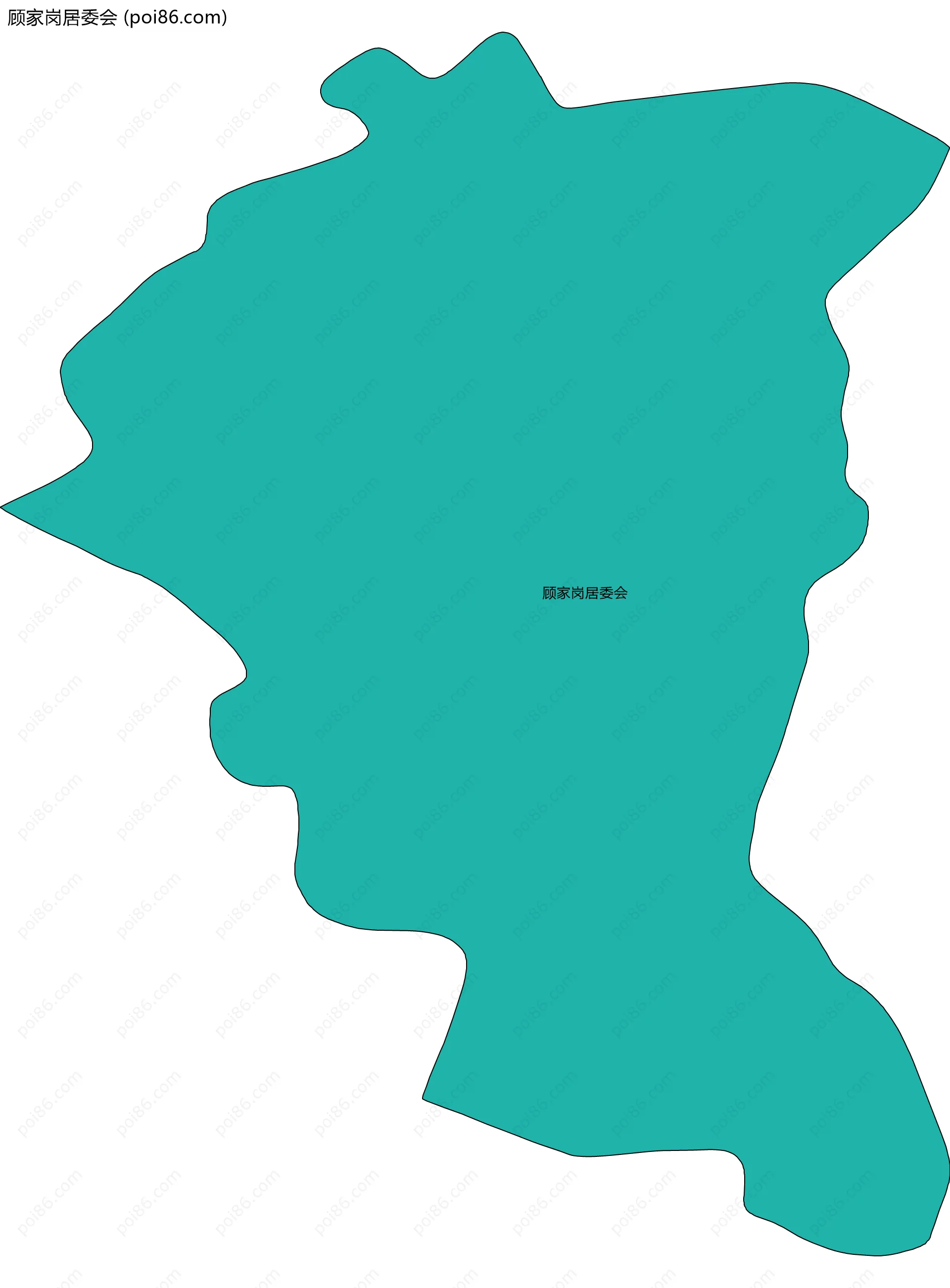 顾家岗居委会边界地图