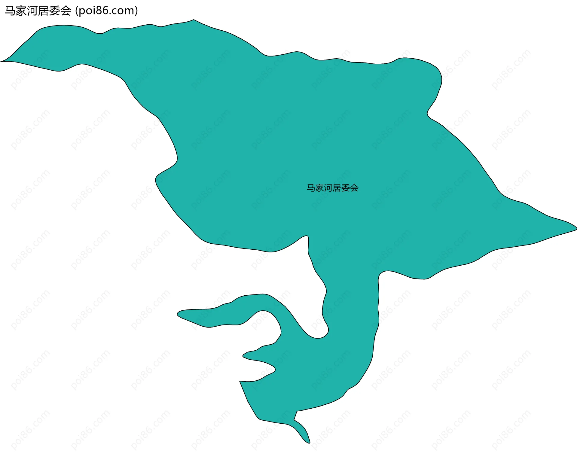 马家河居委会边界地图