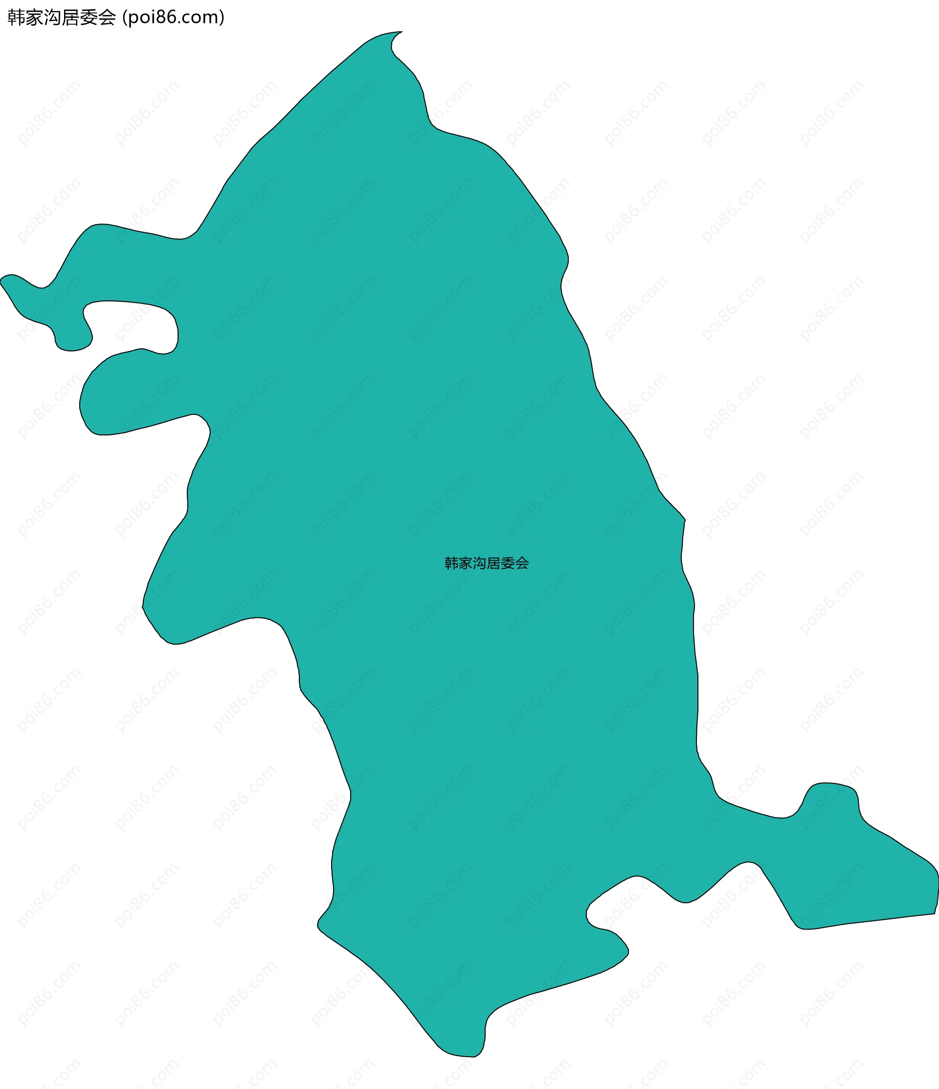 韩家沟居委会边界地图