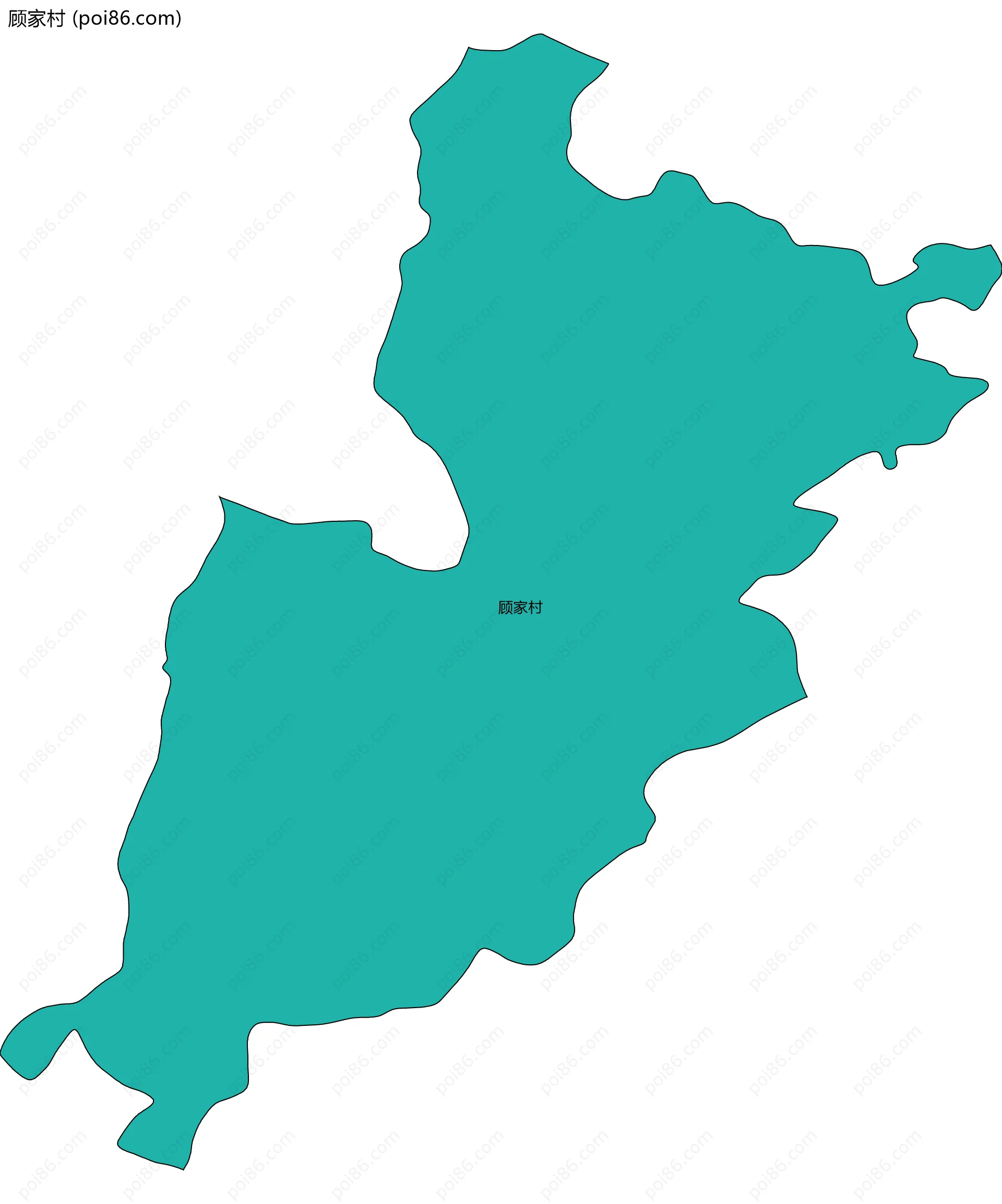 顾家村边界地图