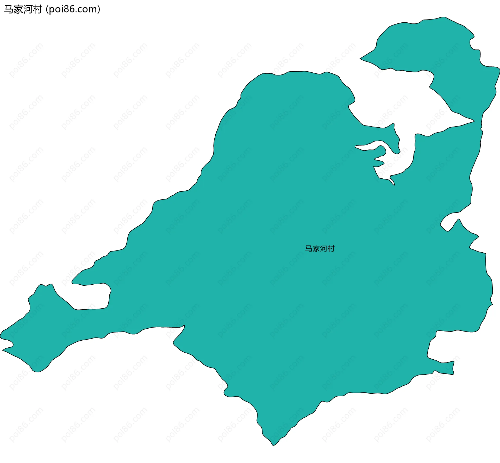 马家河村边界地图