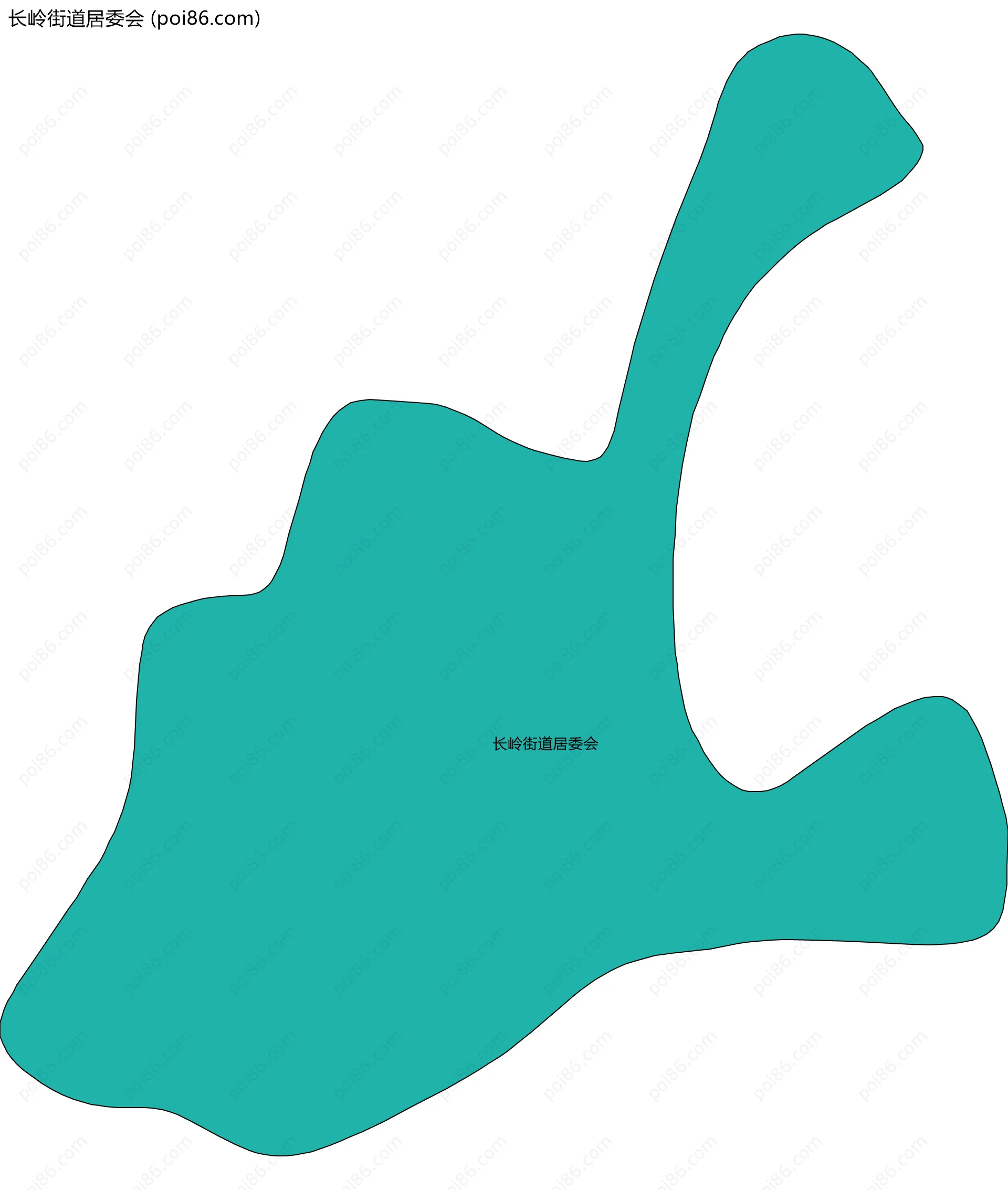 长岭街道居委会边界地图