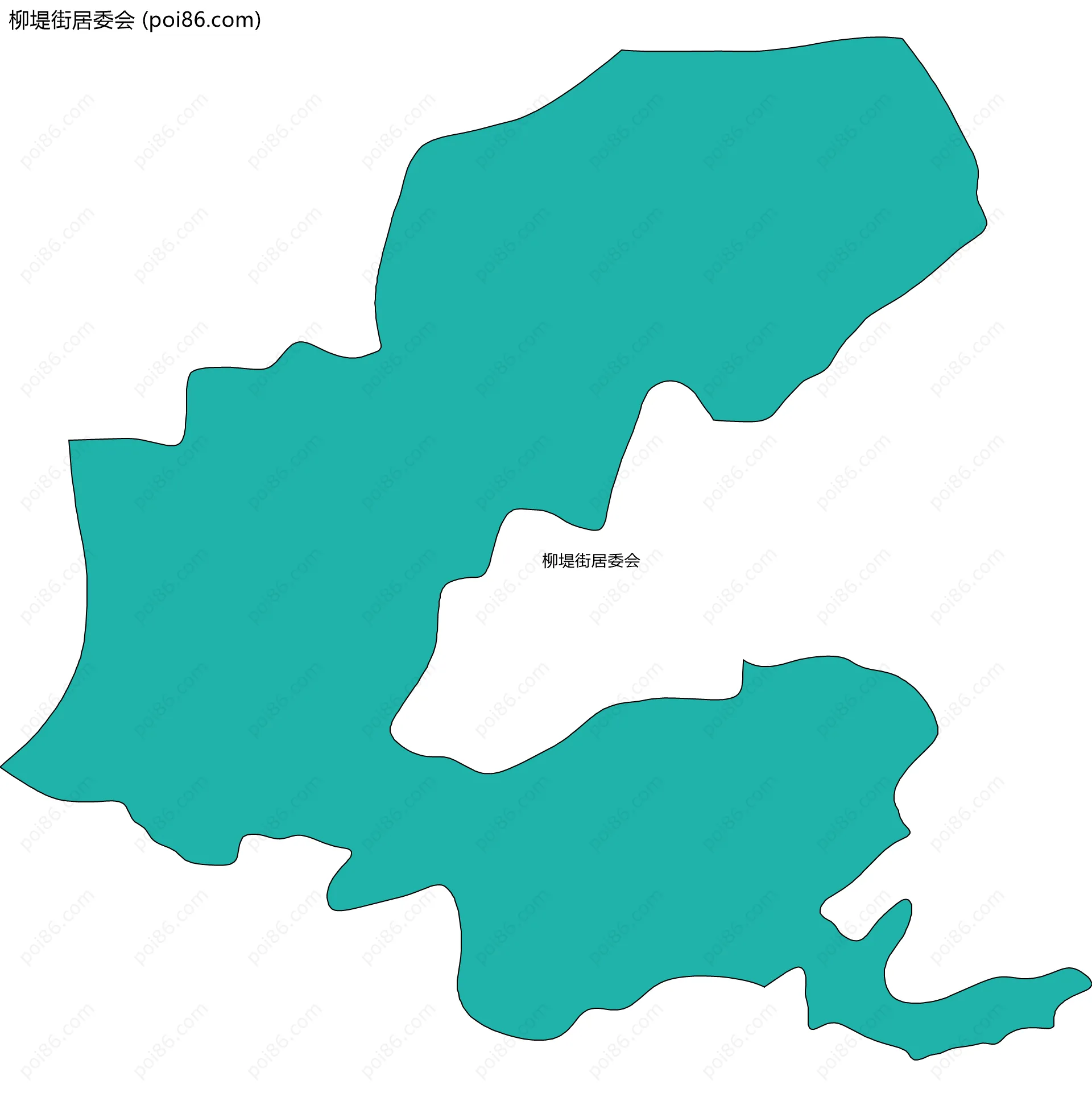 柳堤街居委会边界地图