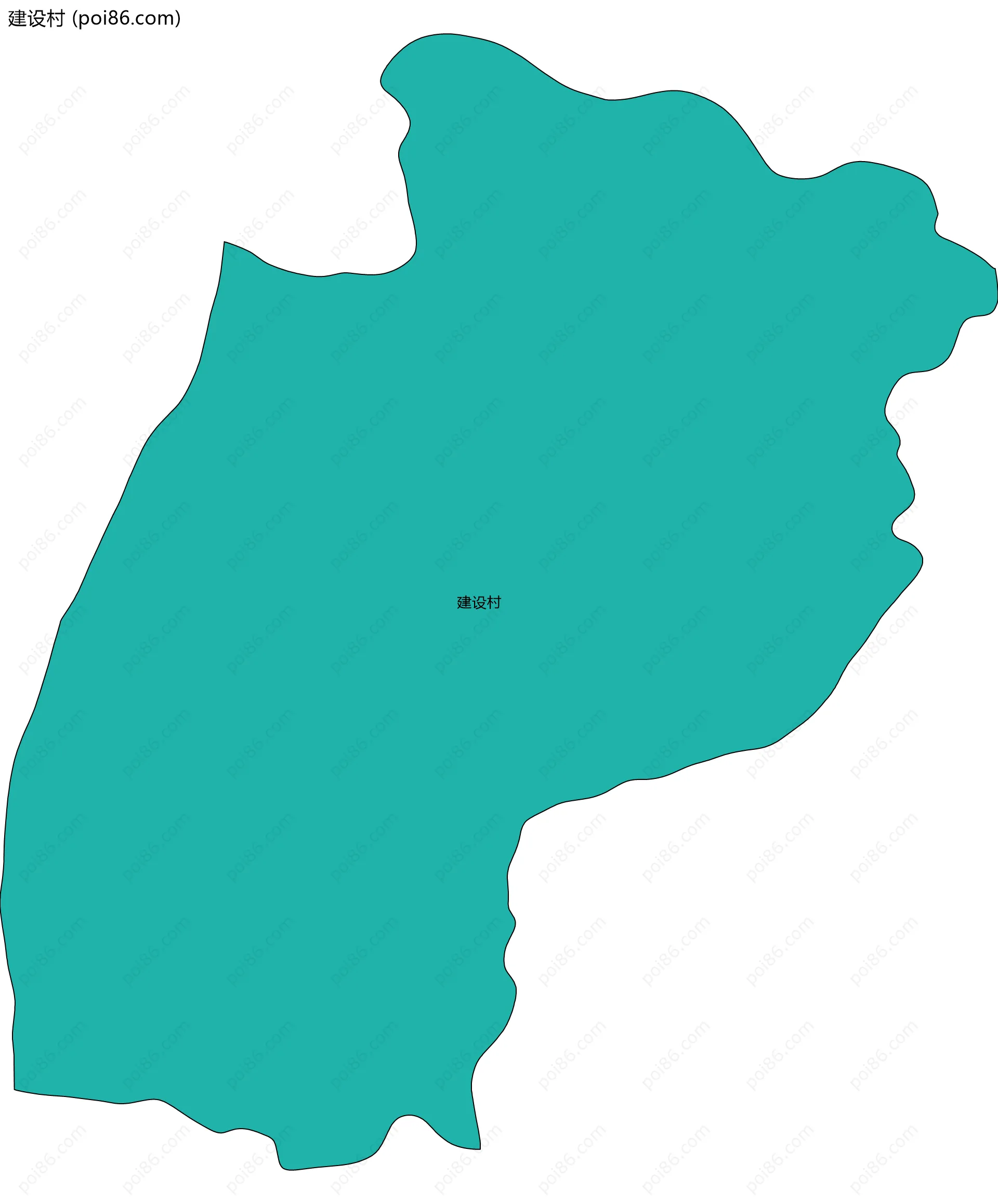 建设村边界地图