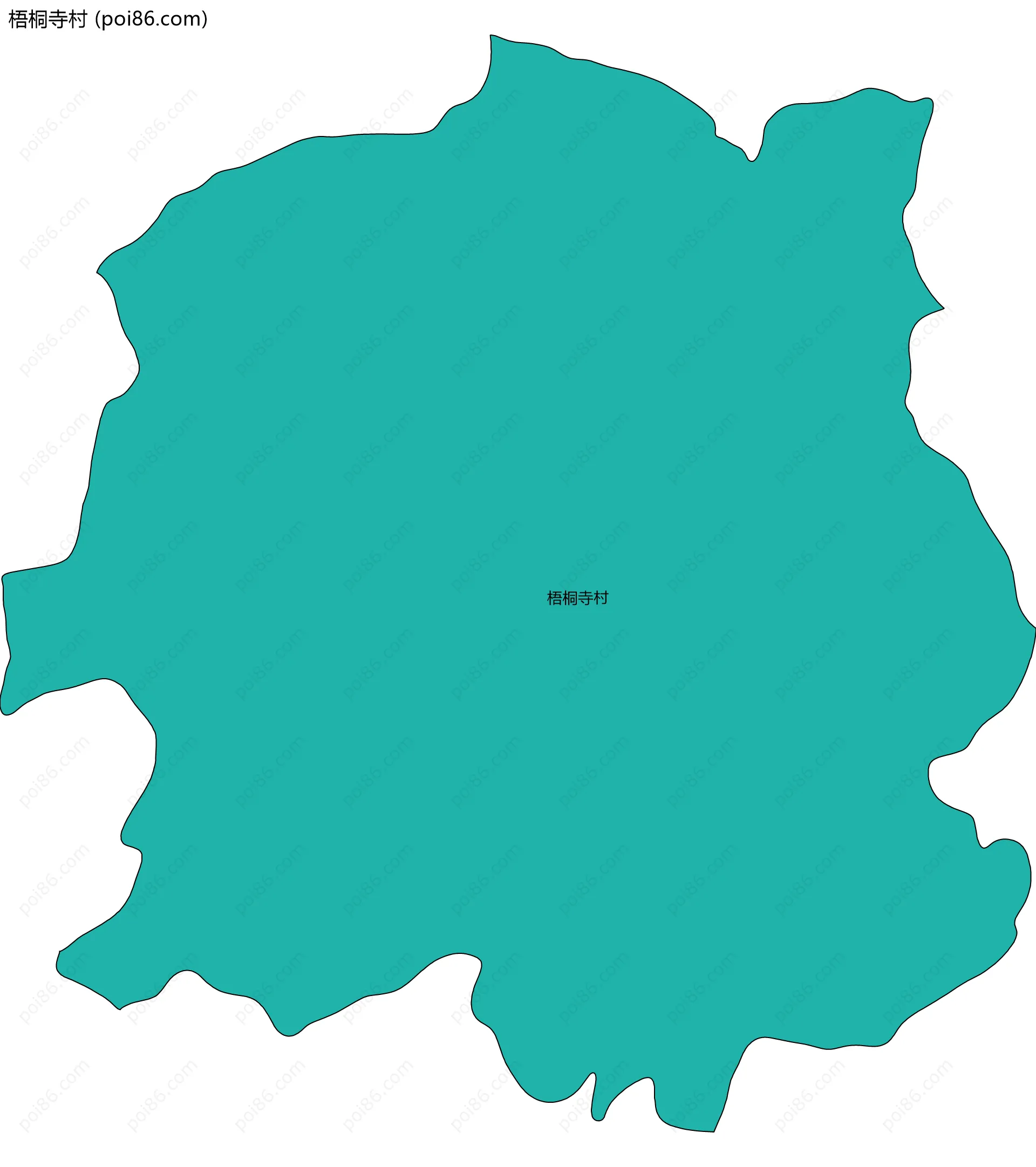 梧桐寺村边界地图