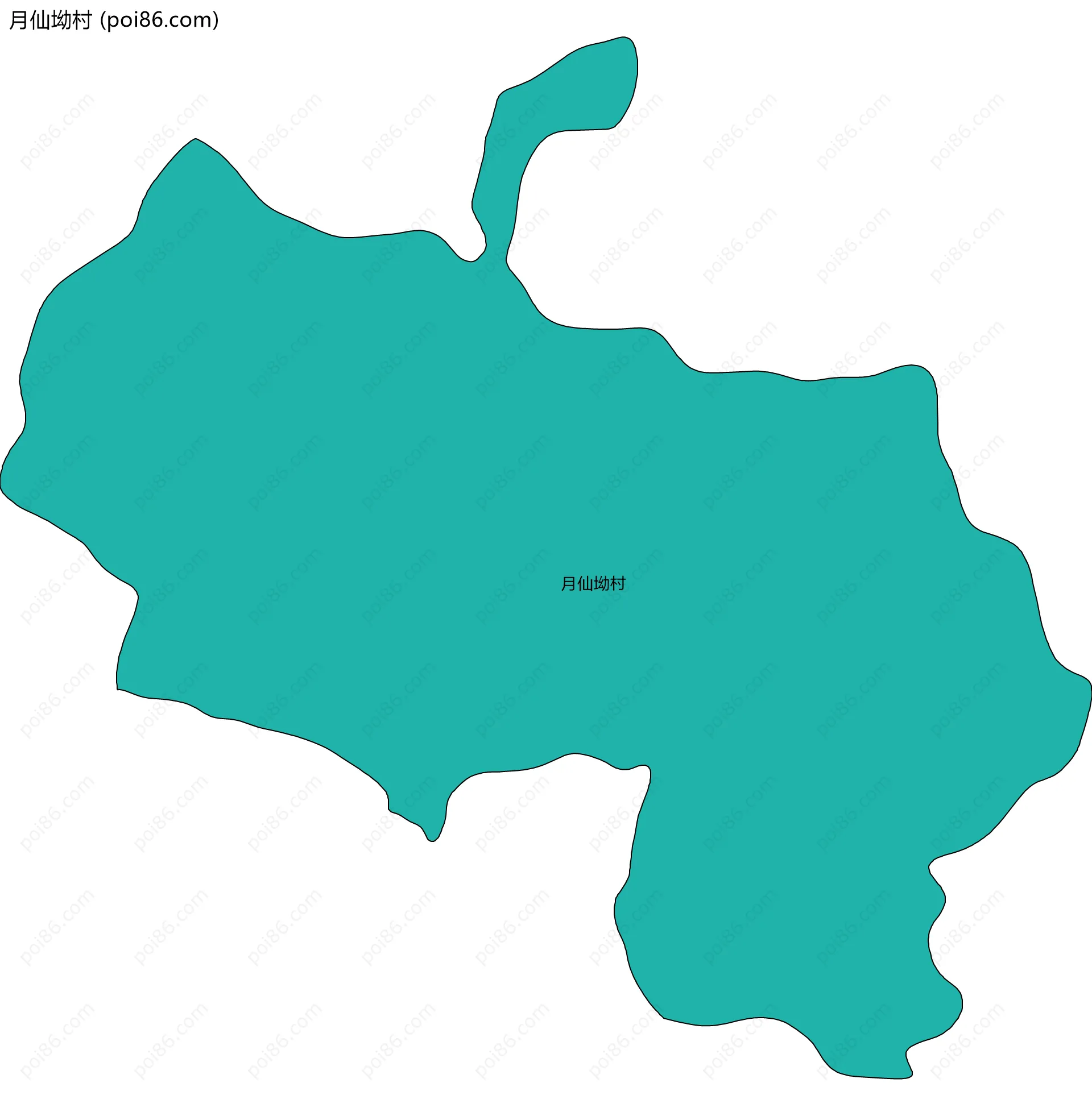 月仙坳村边界地图