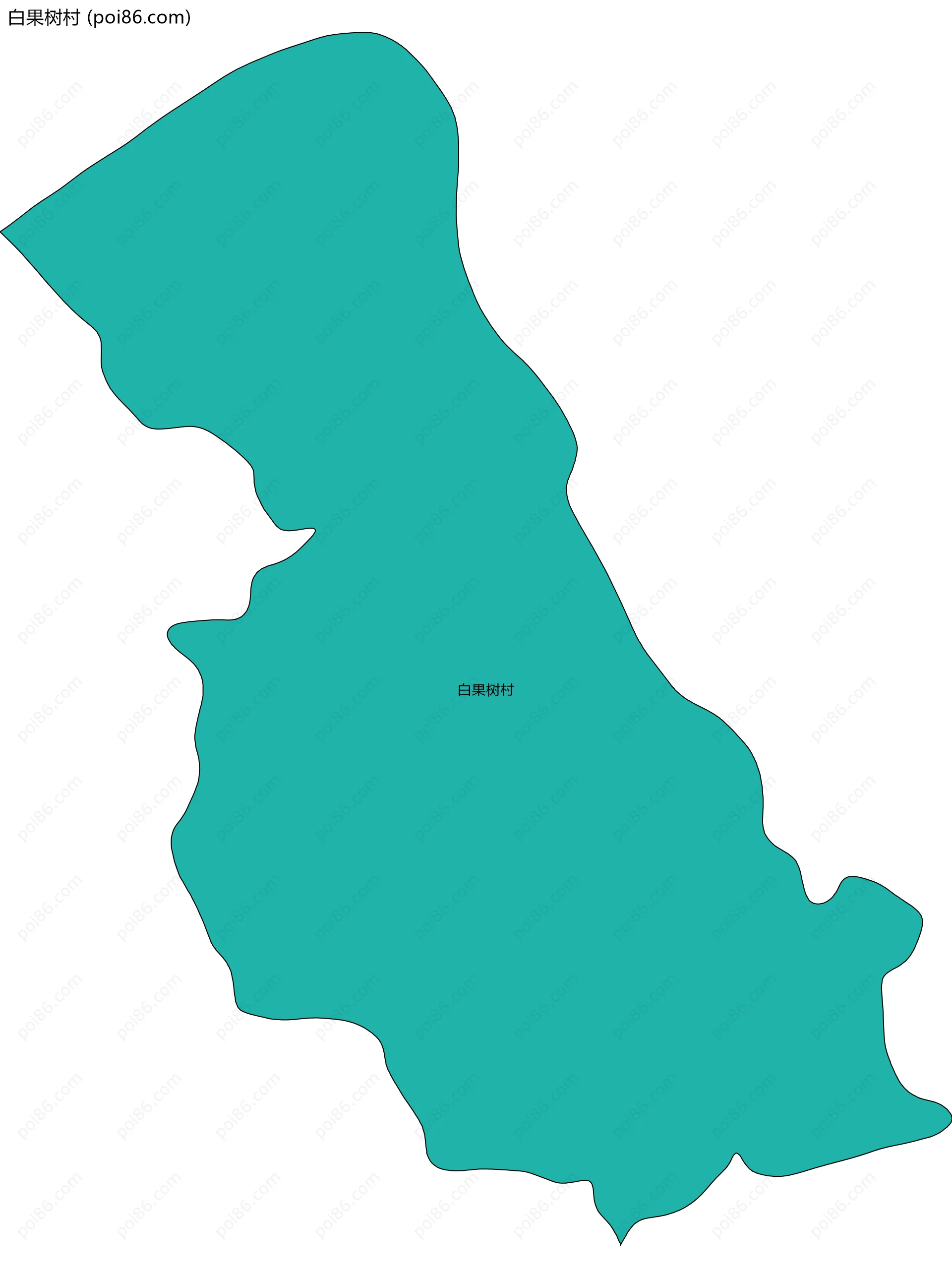 白果树村边界地图