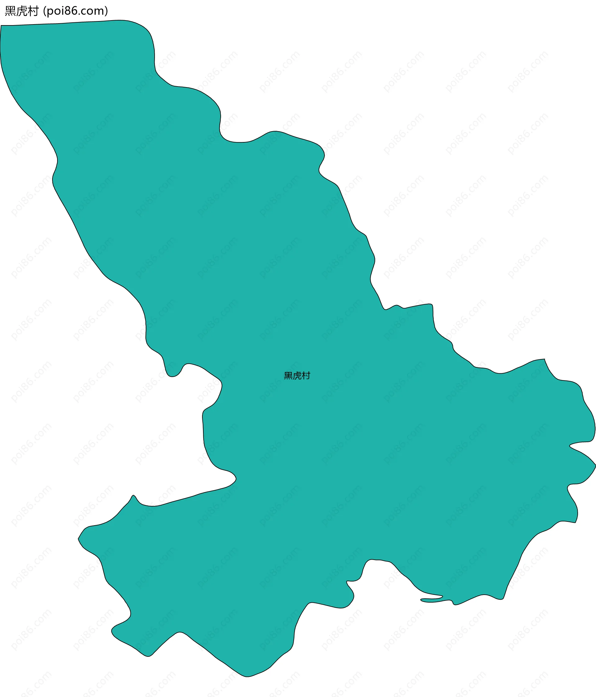 黑虎村边界地图