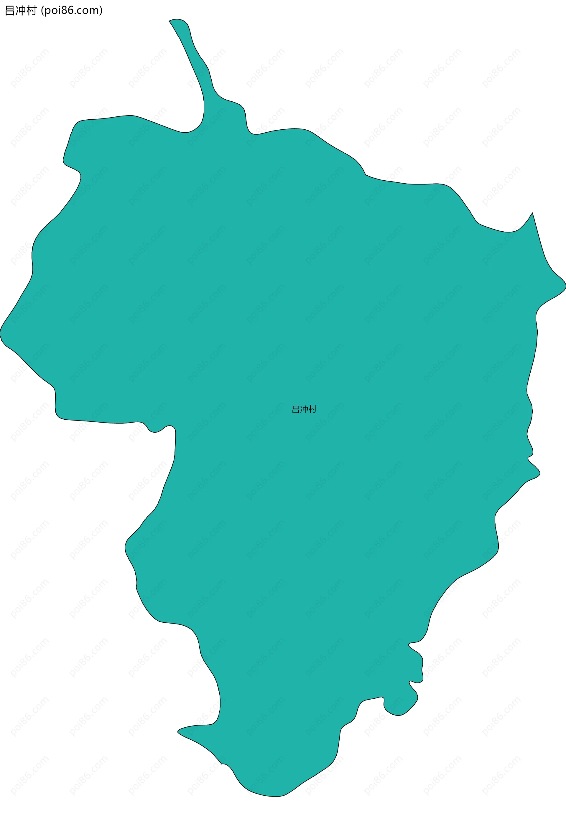 吕冲村边界地图