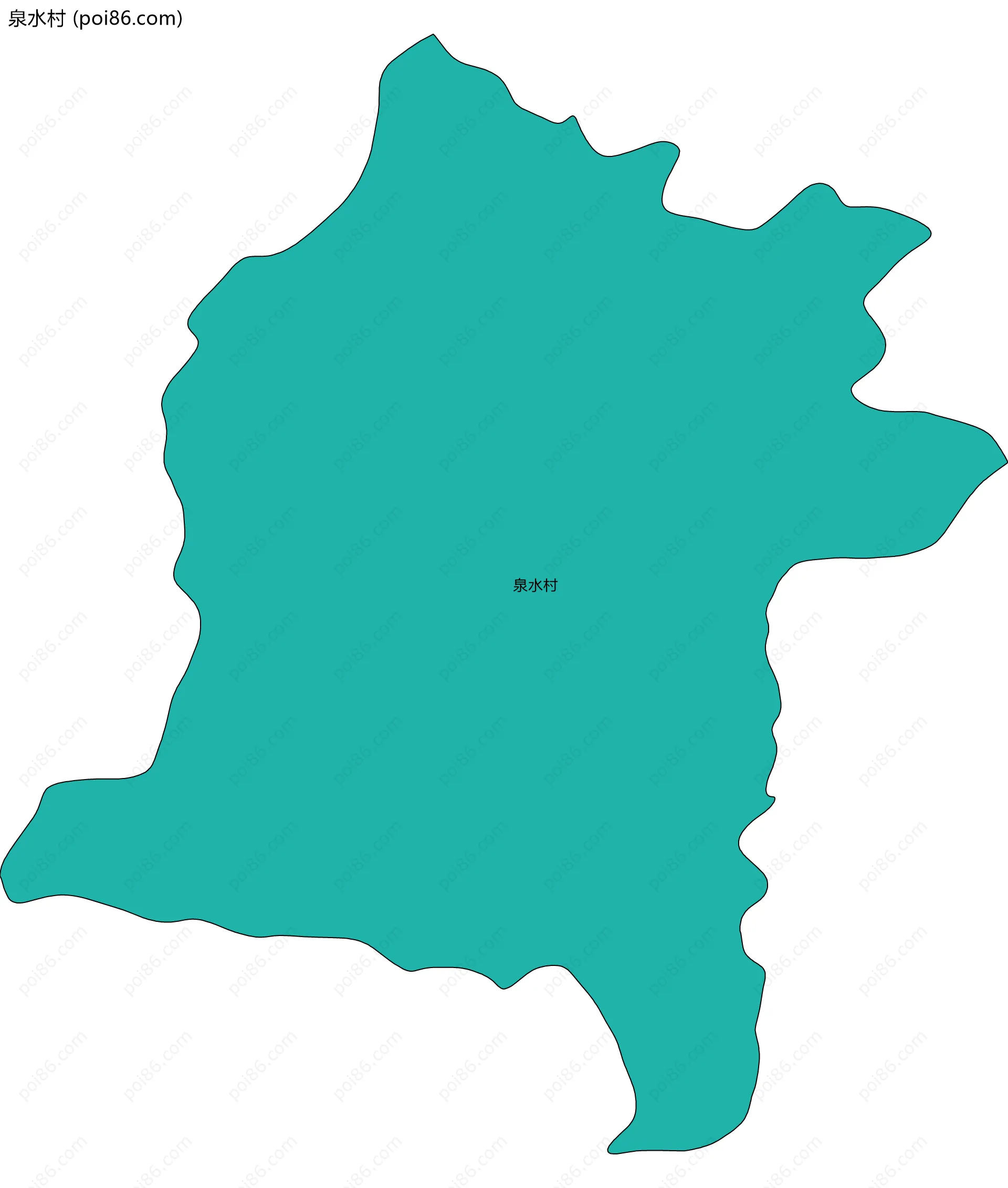 泉水村边界地图
