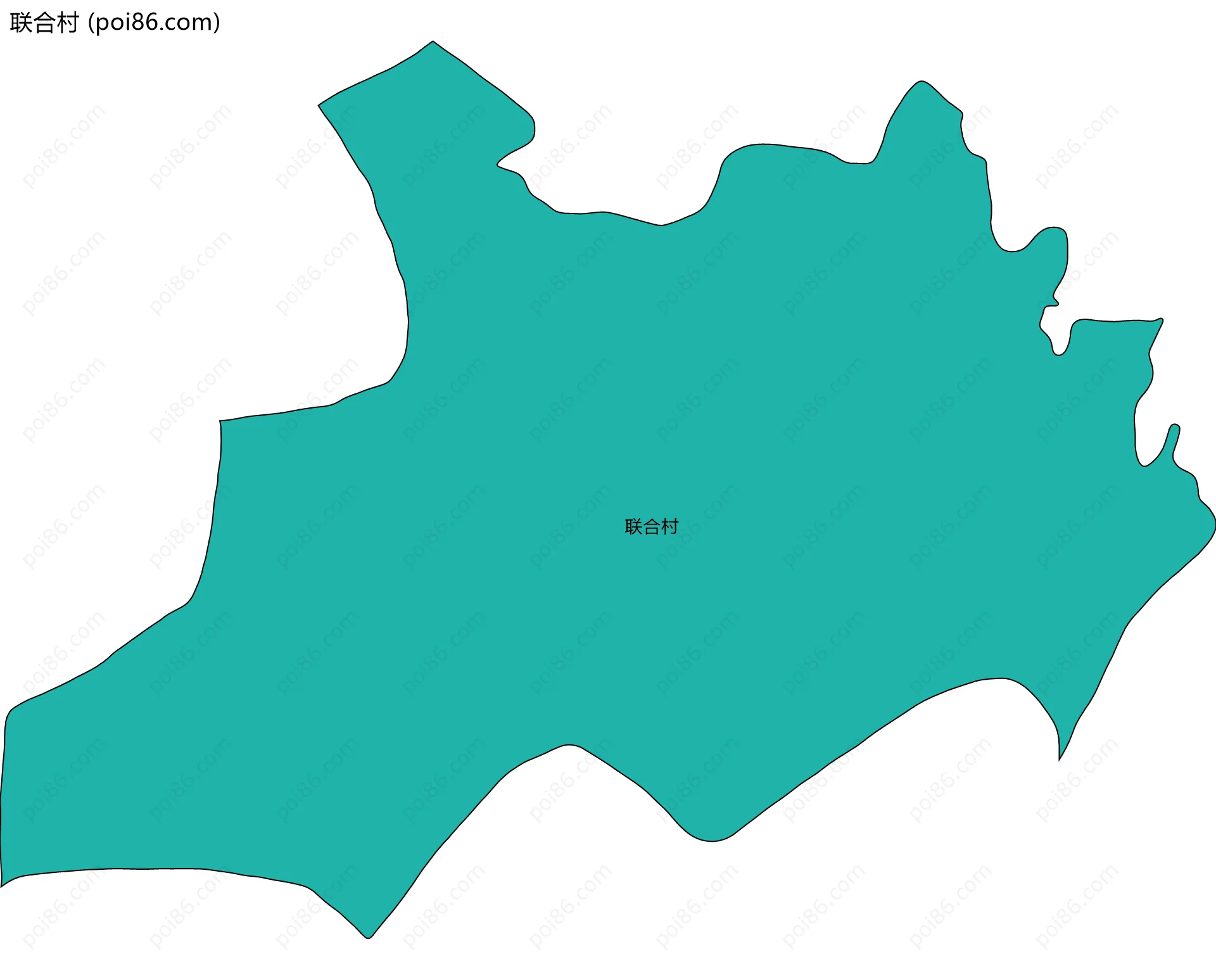 联合村边界地图