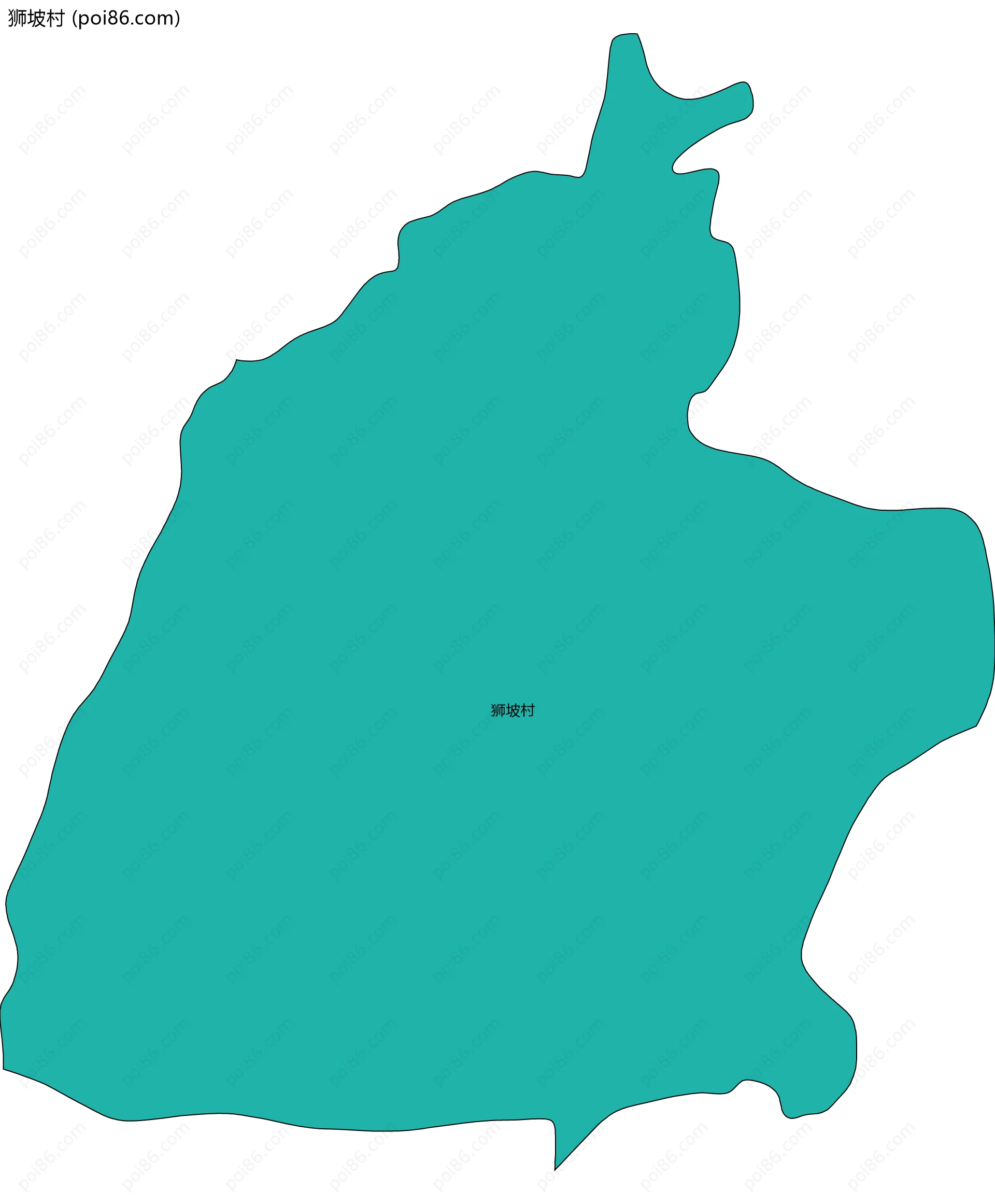 狮坡村边界地图