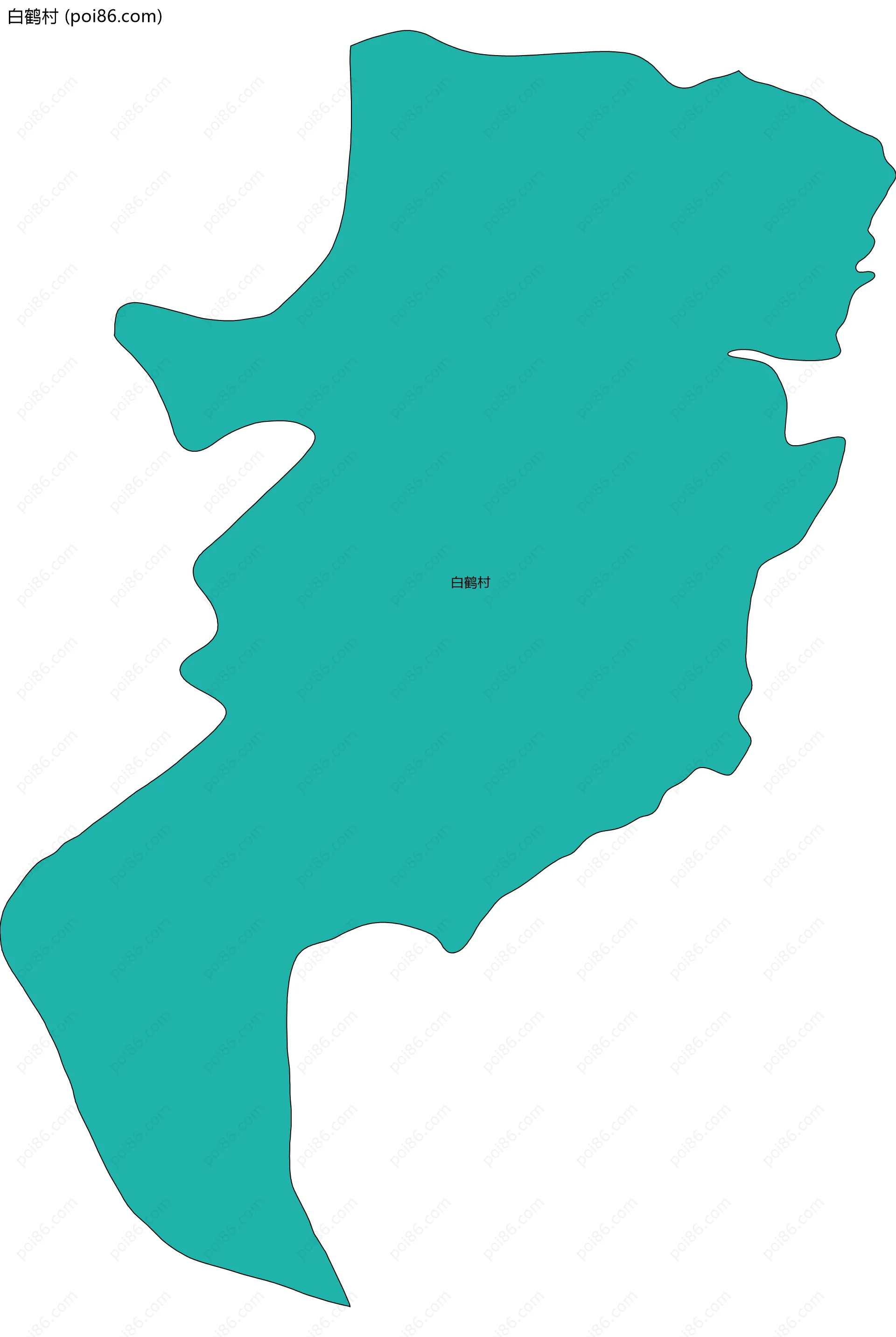 白鹤村边界地图