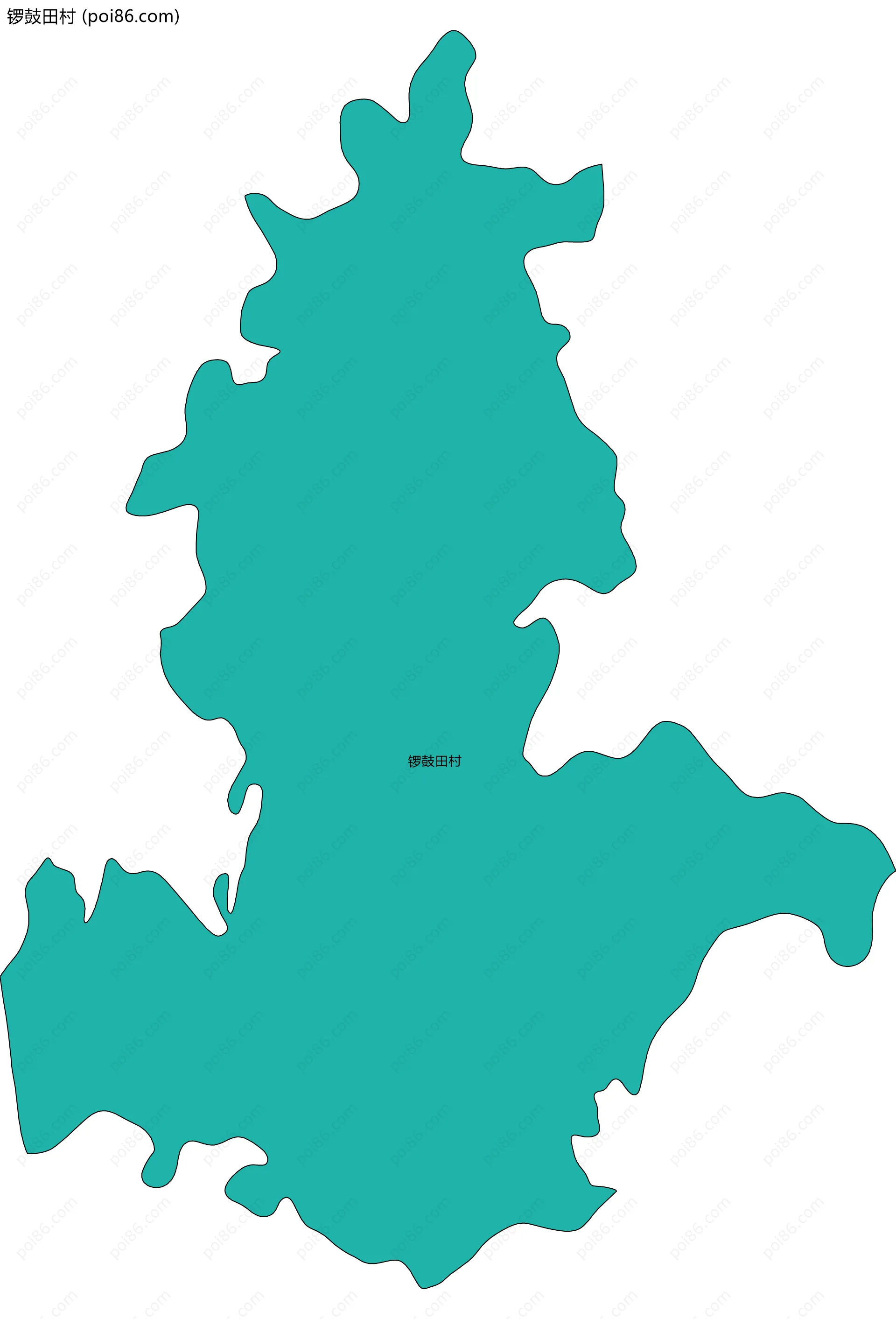 锣鼓田村边界地图