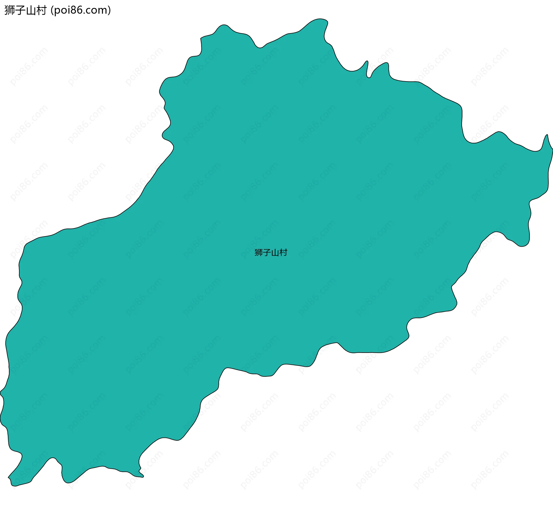 狮子山村边界地图