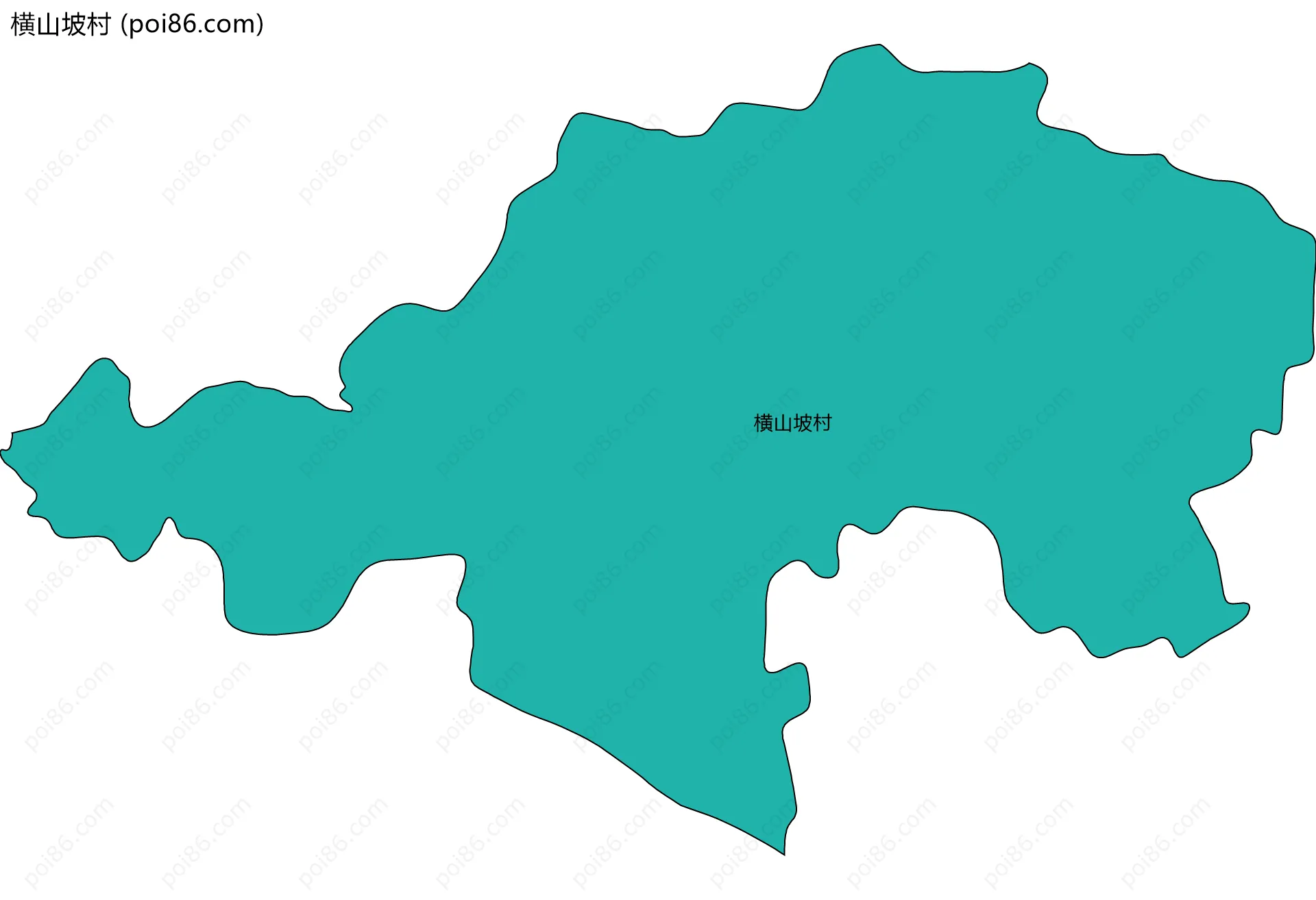 横山坡村边界地图