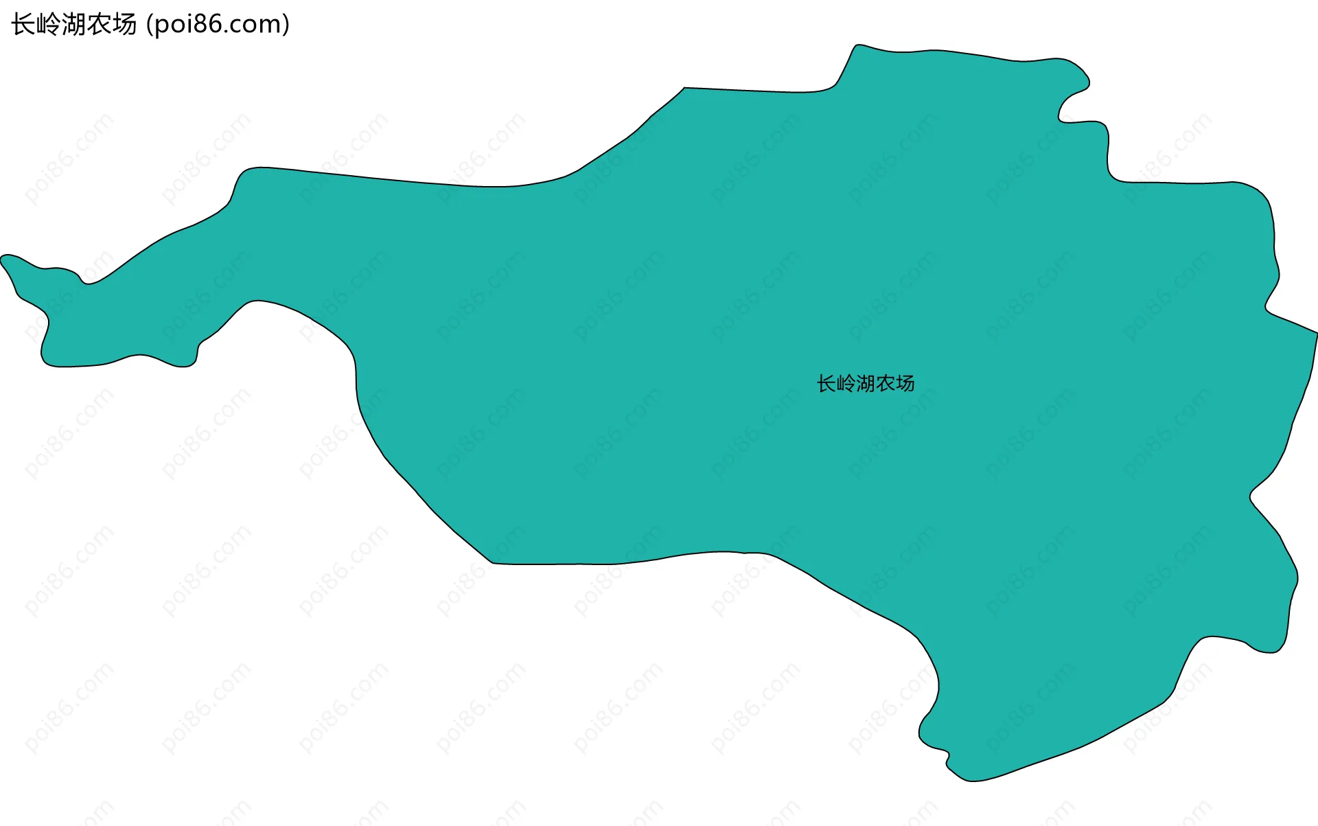 长岭湖农场边界地图