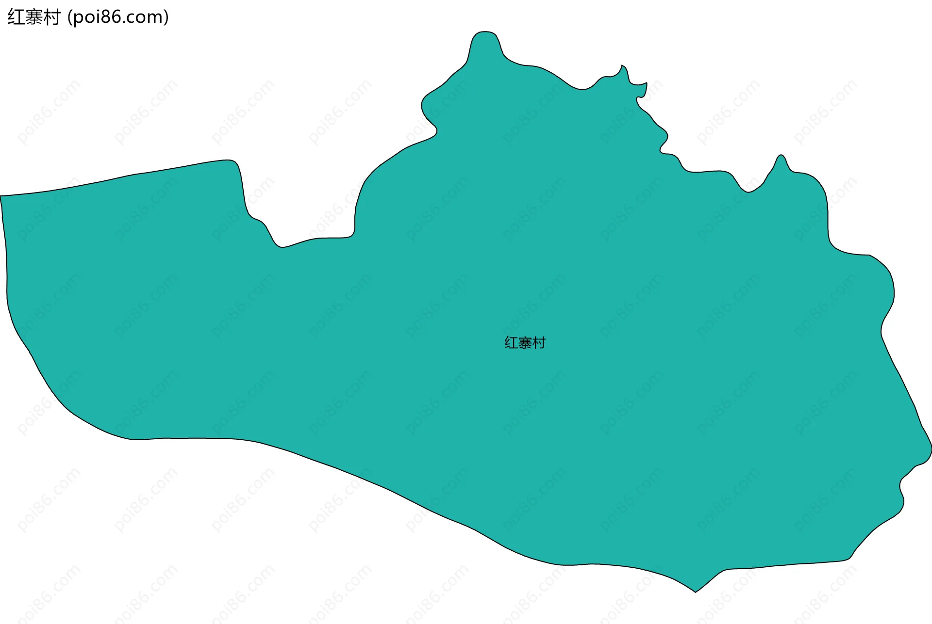 红寨村边界地图