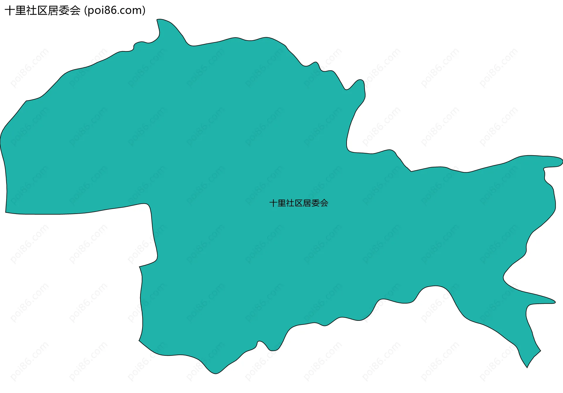 十里社区居委会边界地图