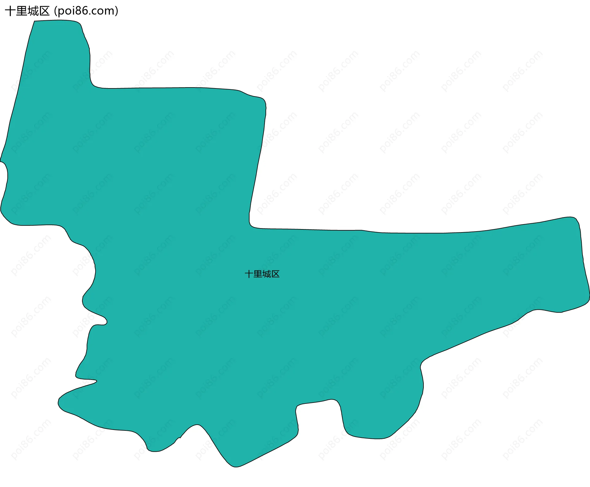 十里城区边界地图