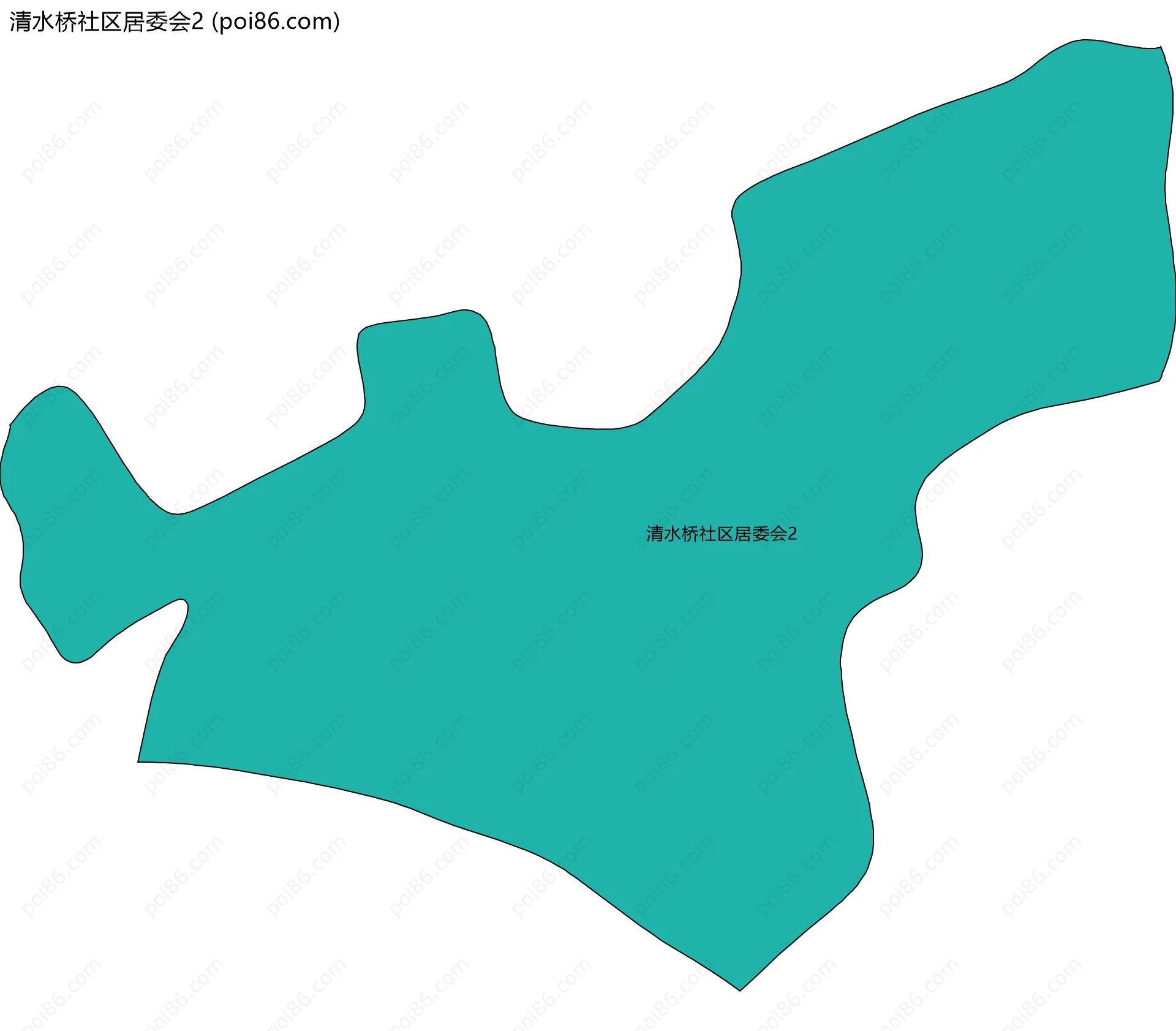 清水桥社区居委会2边界地图