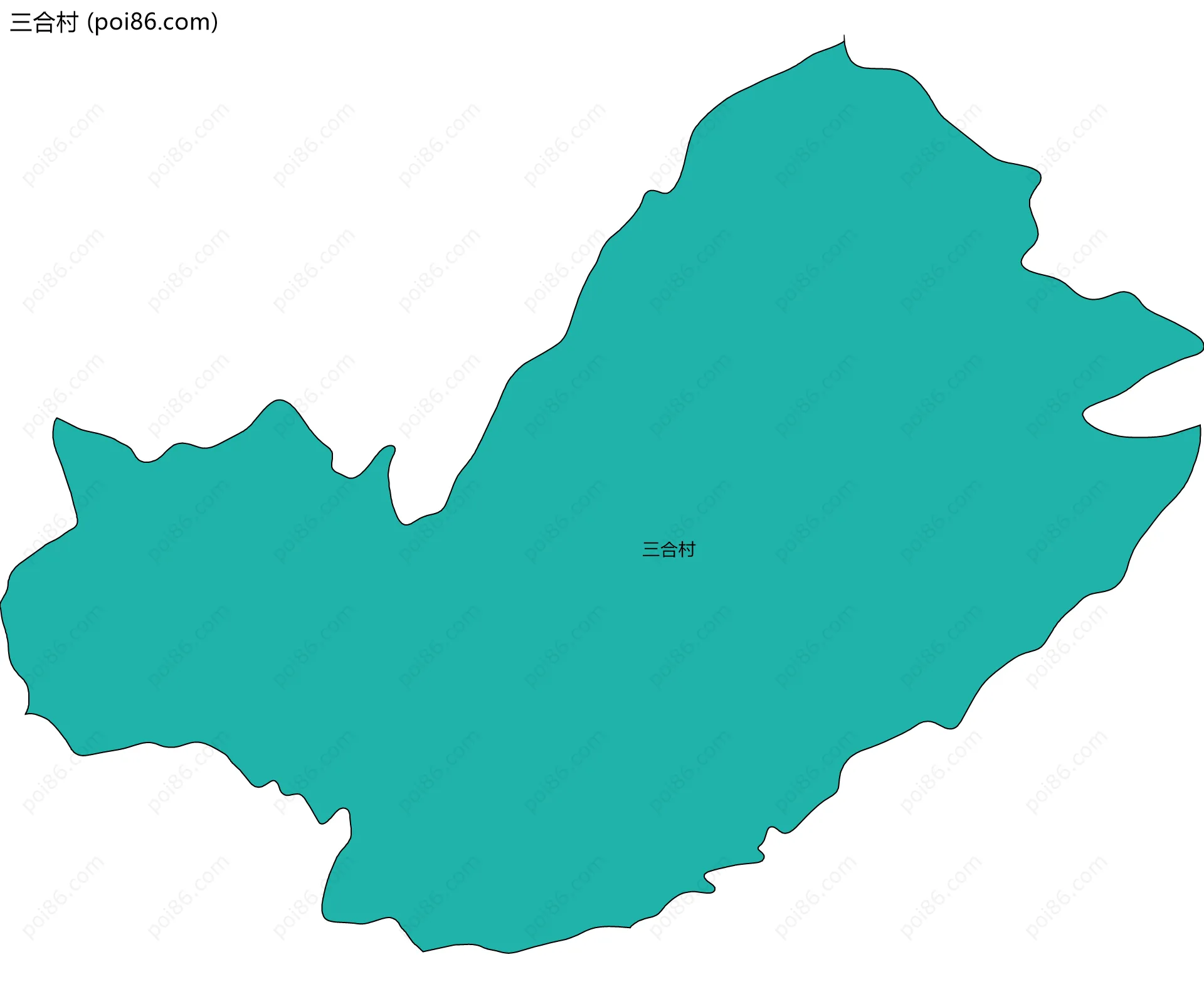 三合村边界地图