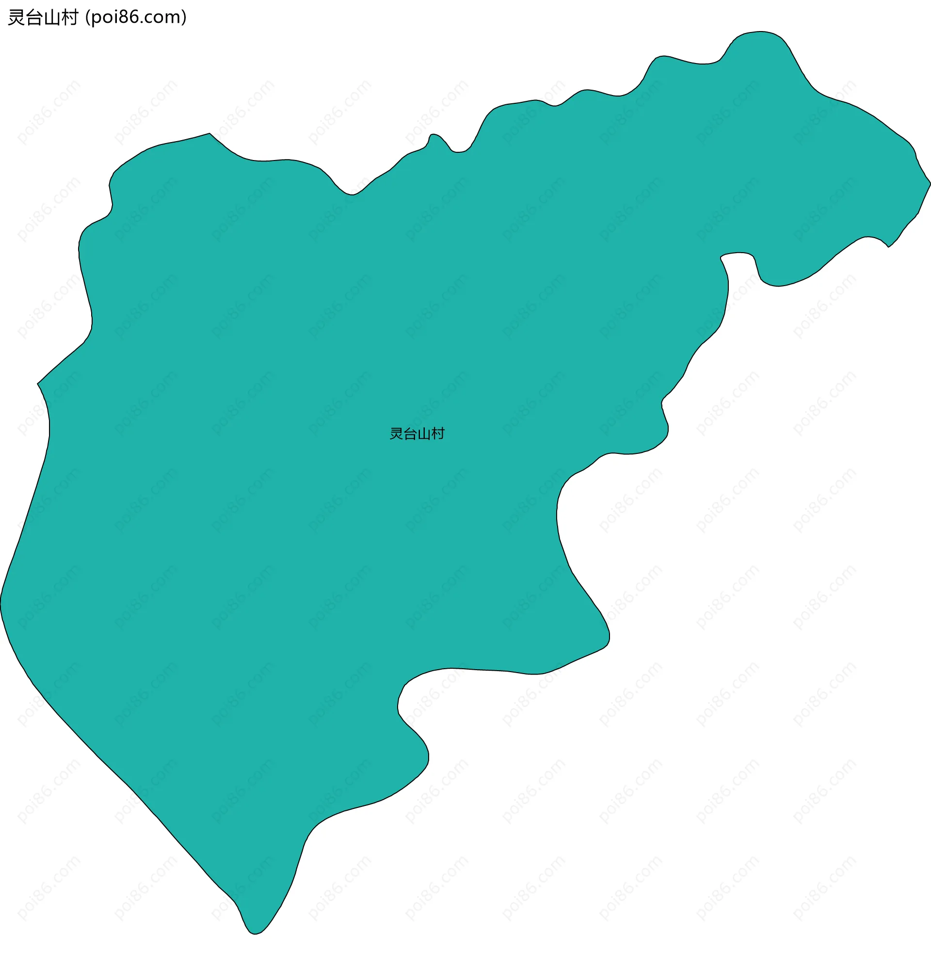 灵台山村边界地图