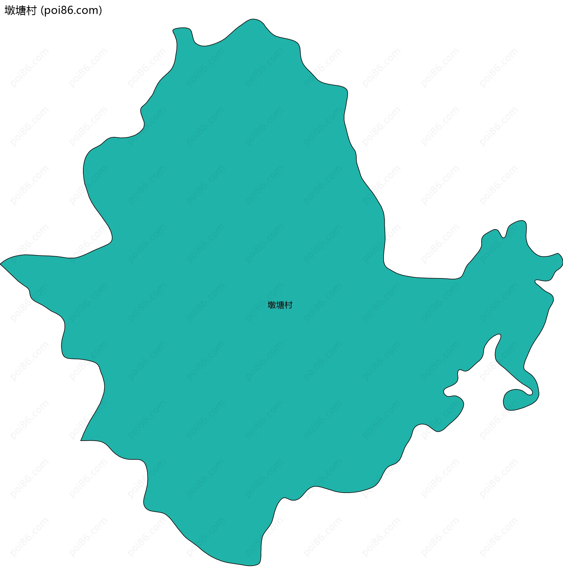 墩塘村边界地图