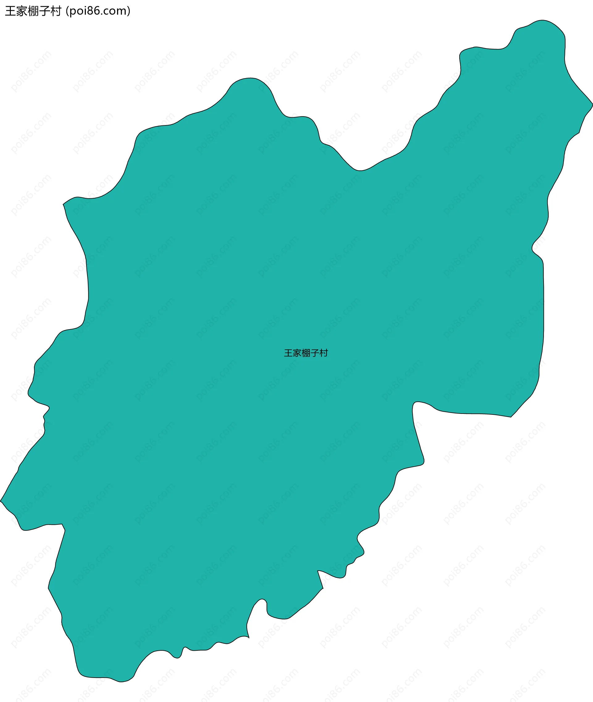 王家棚子村边界地图