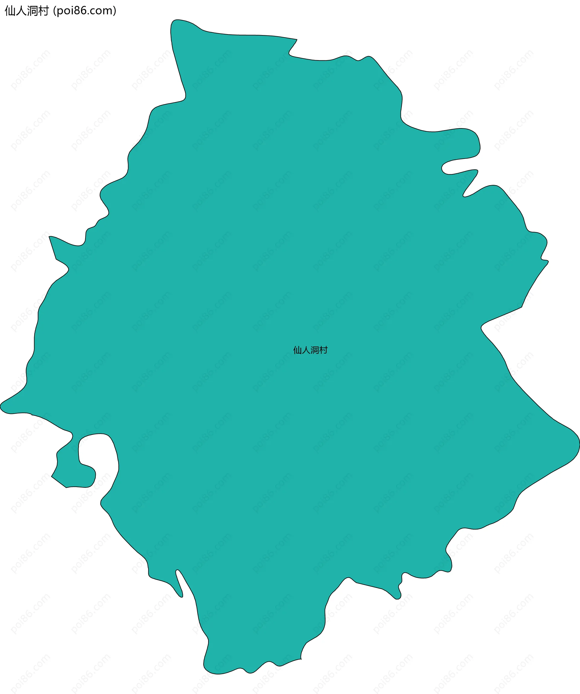 仙人洞村边界地图