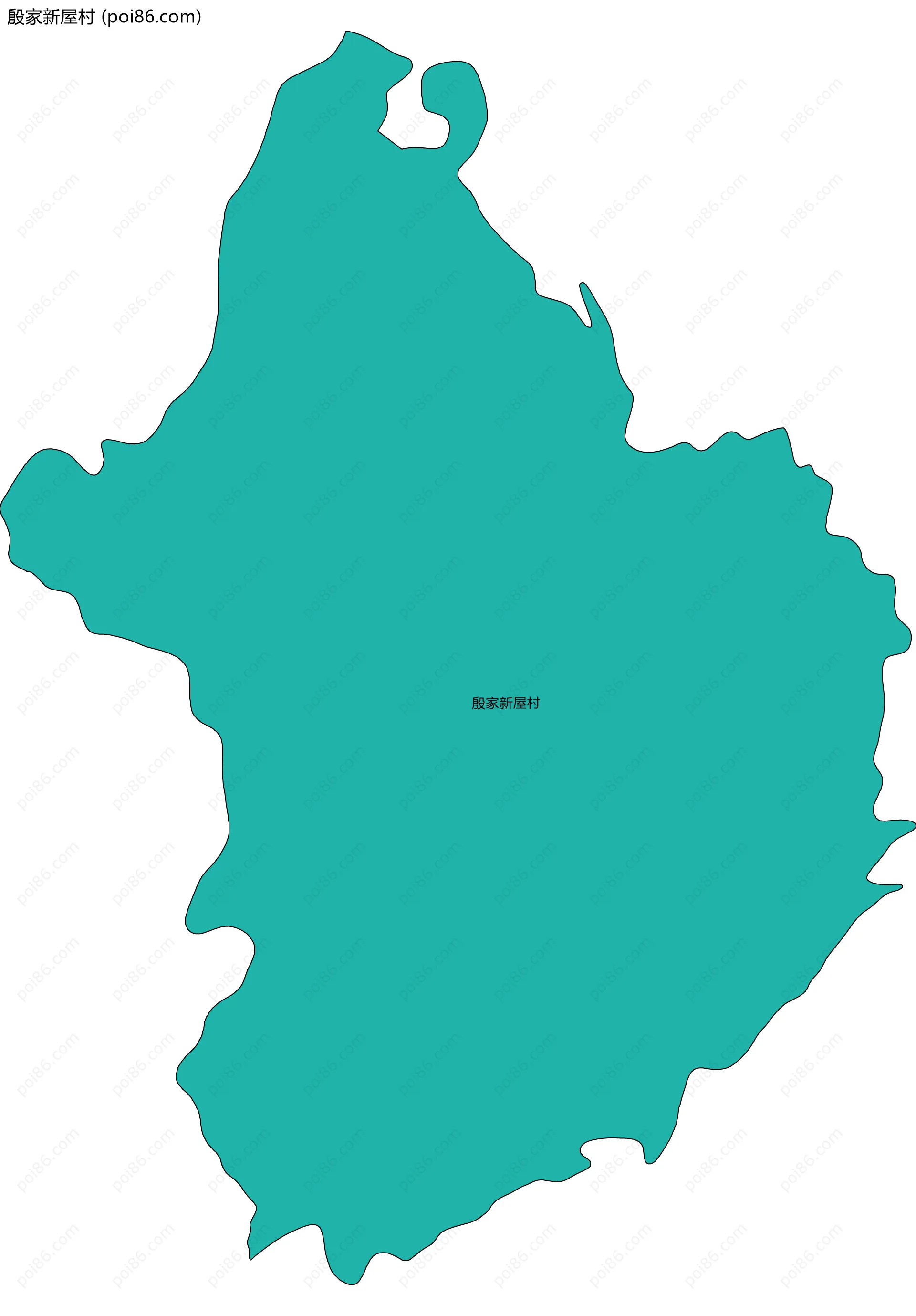 殷家新屋村边界地图