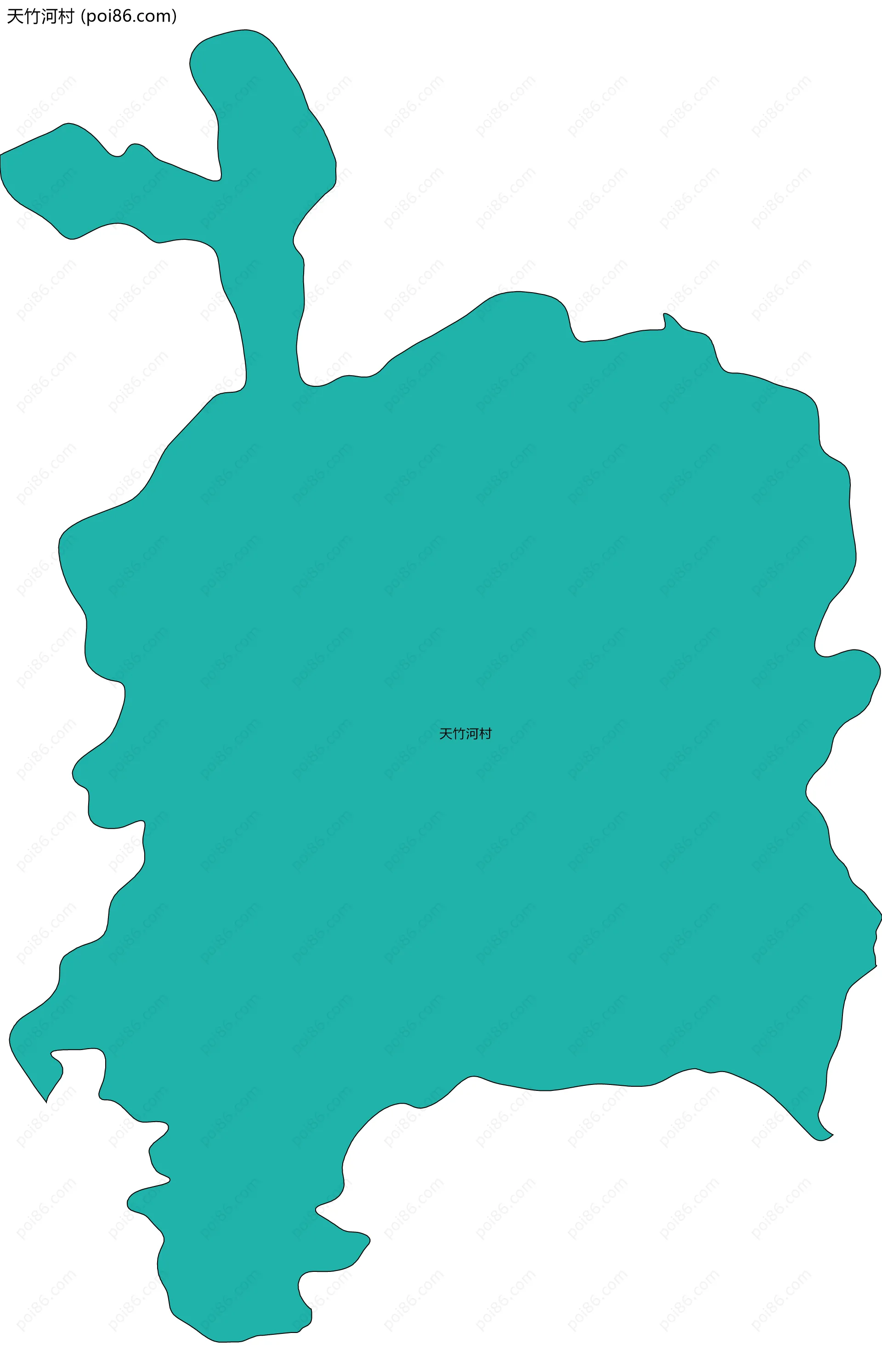 天竹河村边界地图