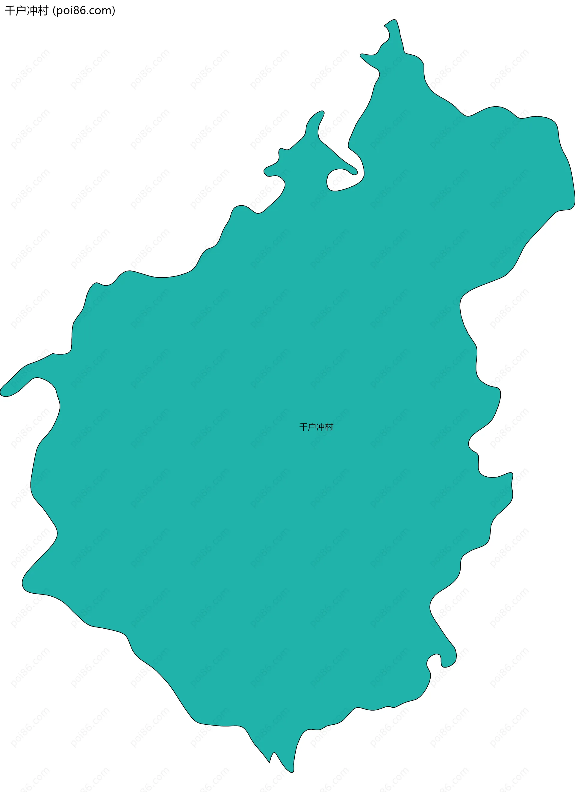 千户冲村边界地图