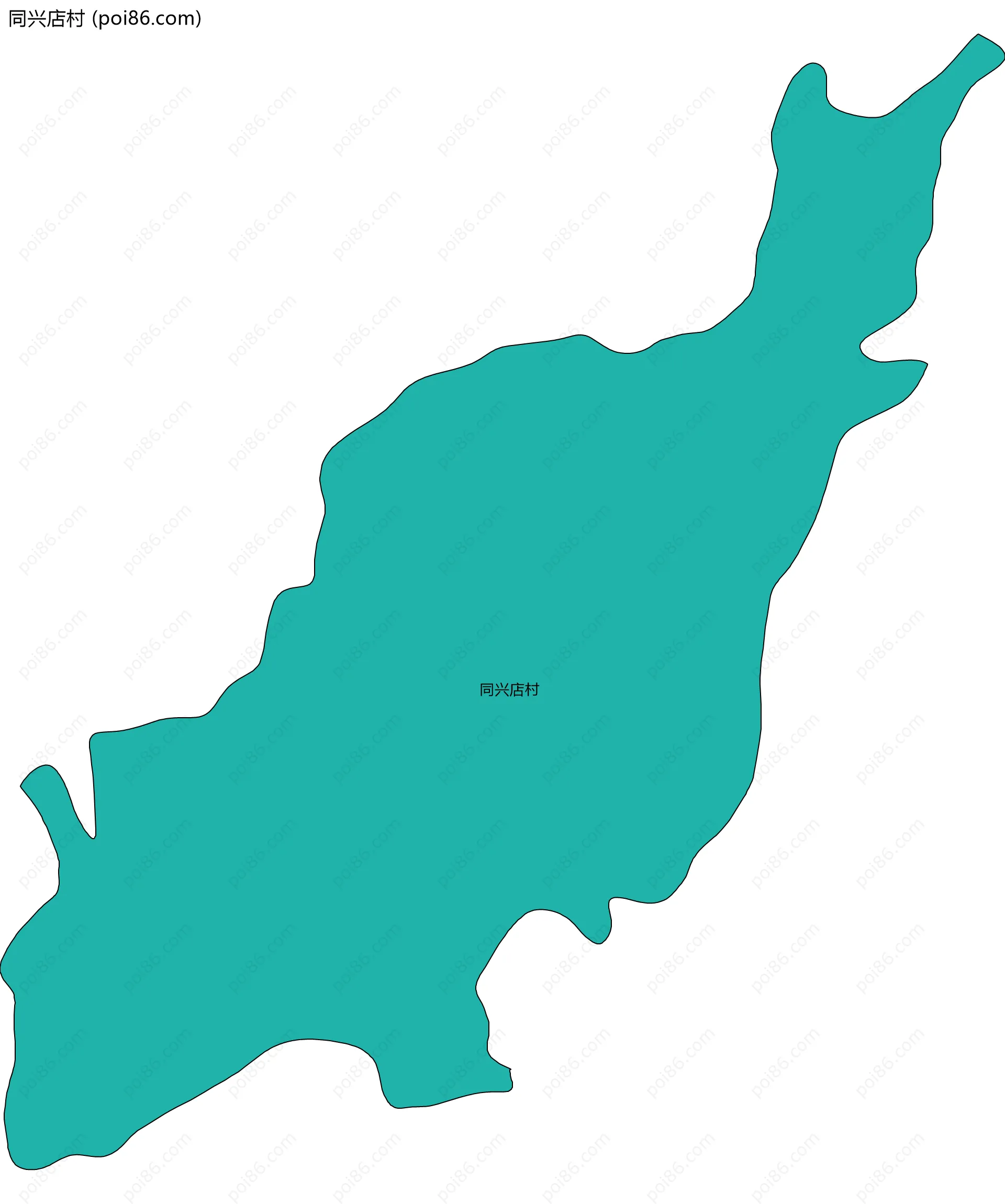 同兴店村边界地图