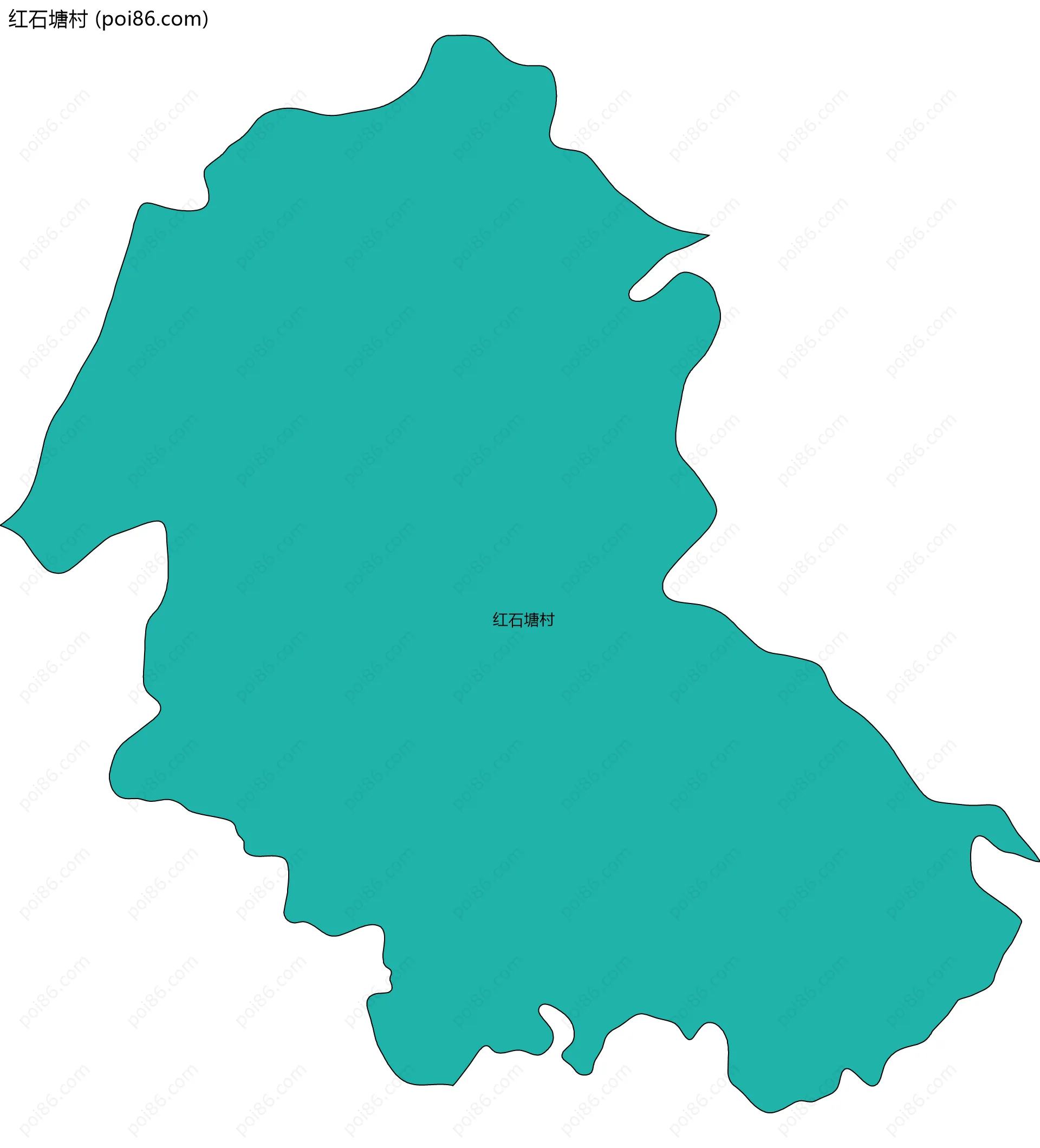 红石塘村边界地图