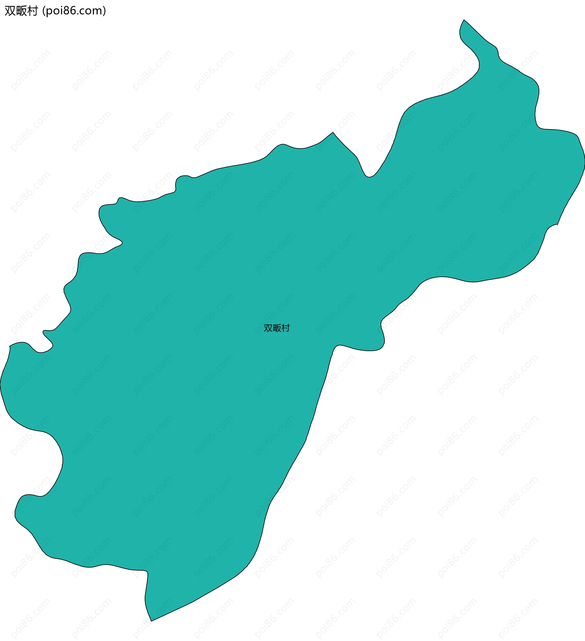 双畈村边界地图