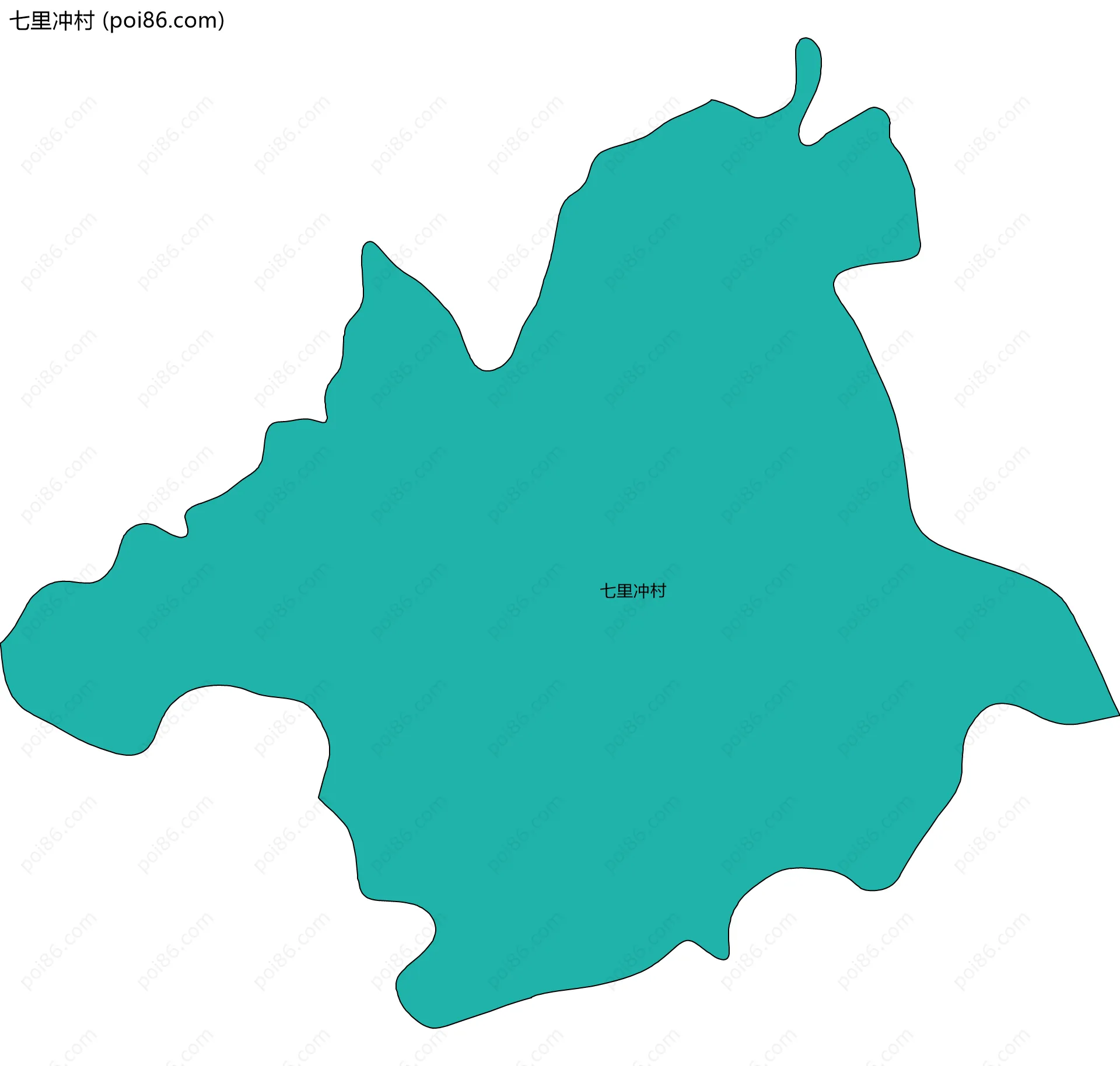 七里冲村边界地图