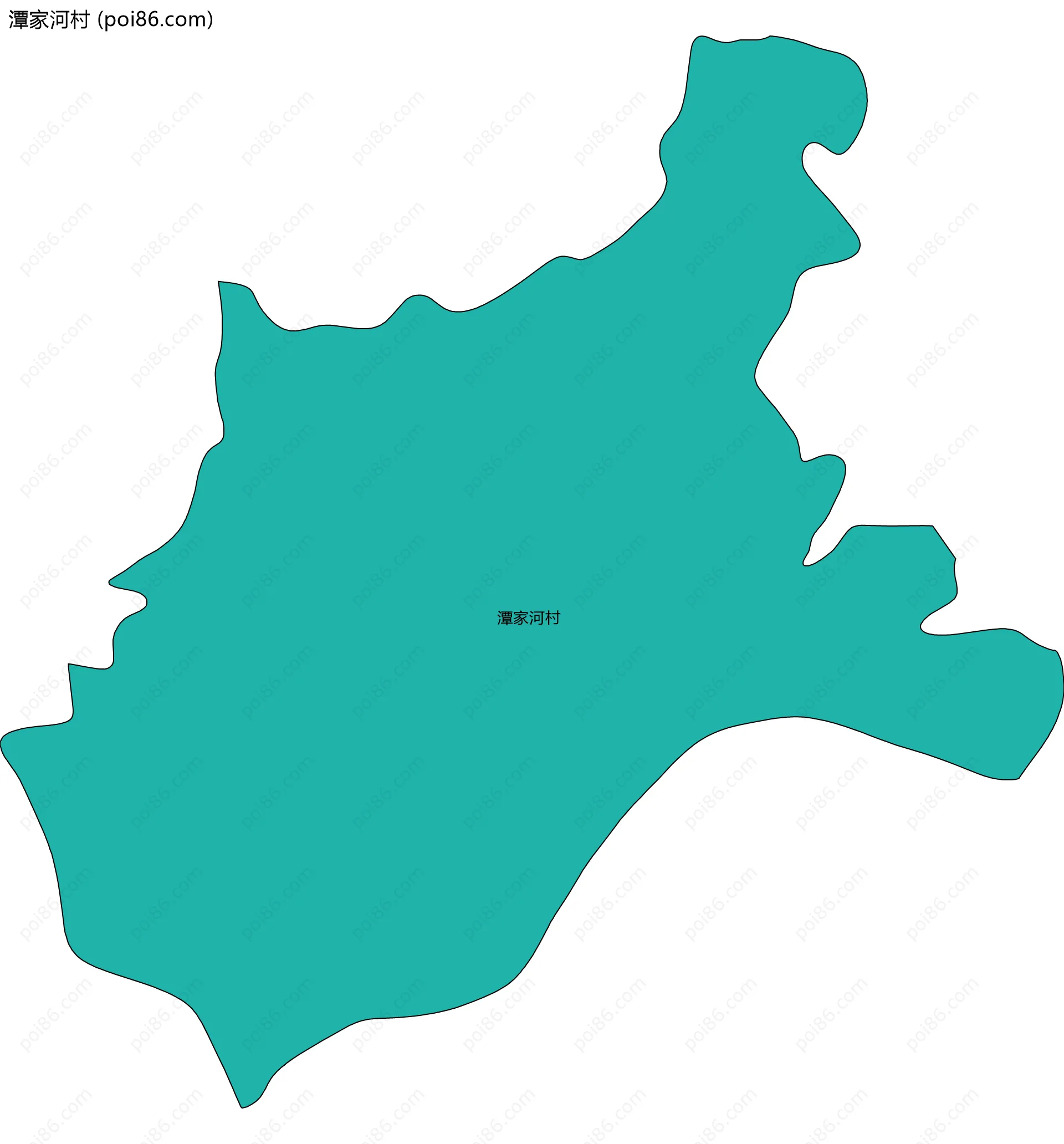 潭家河村边界地图