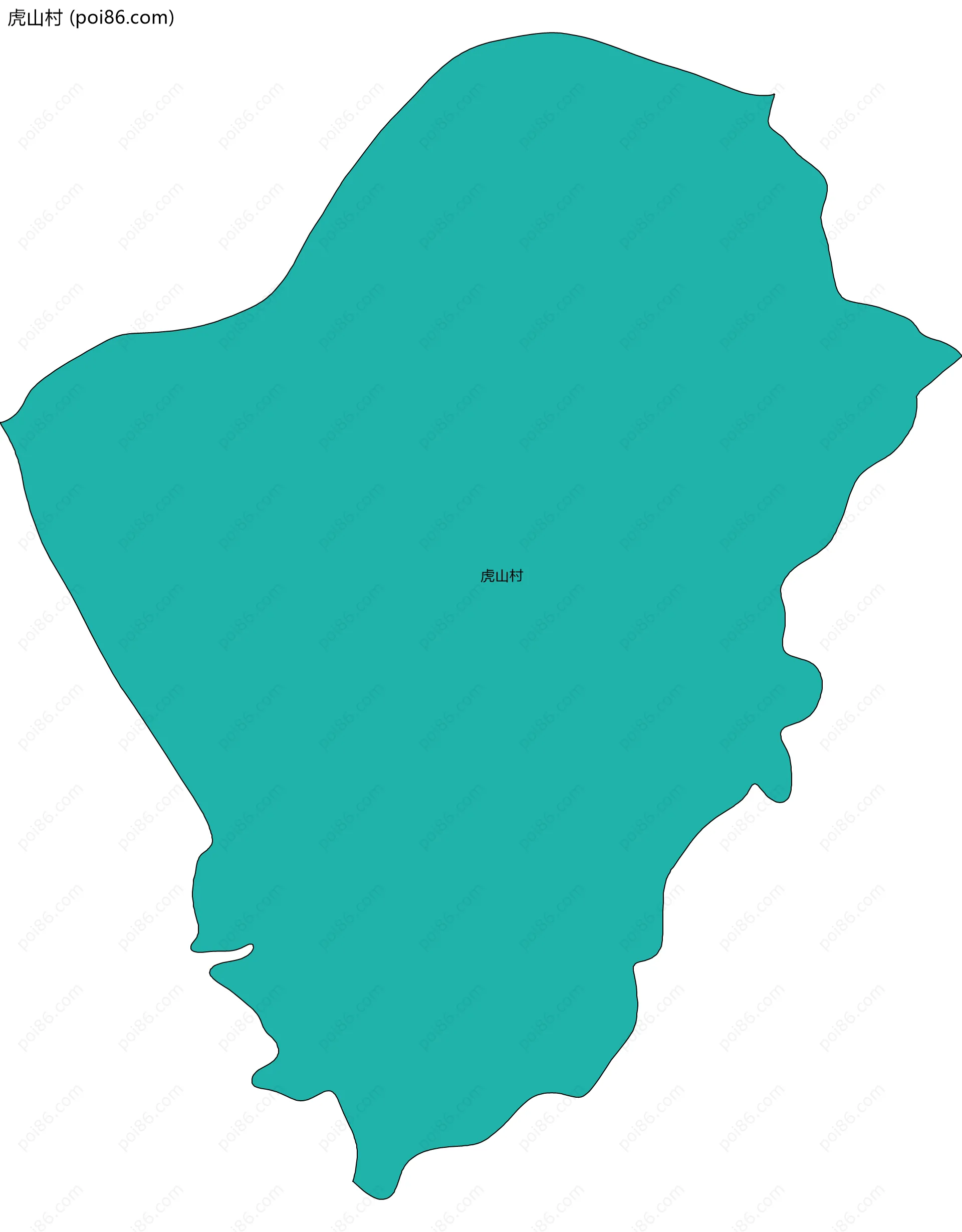 虎山村边界地图