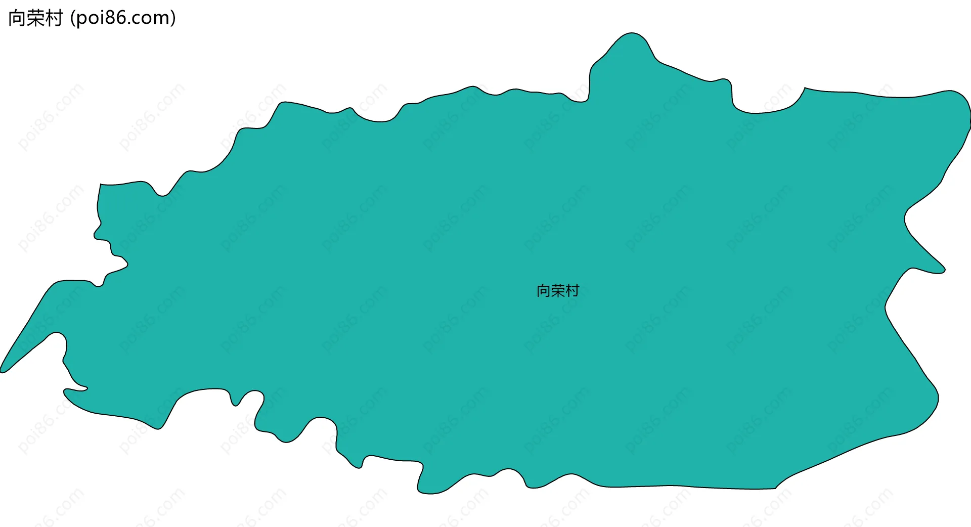 向荣村边界地图