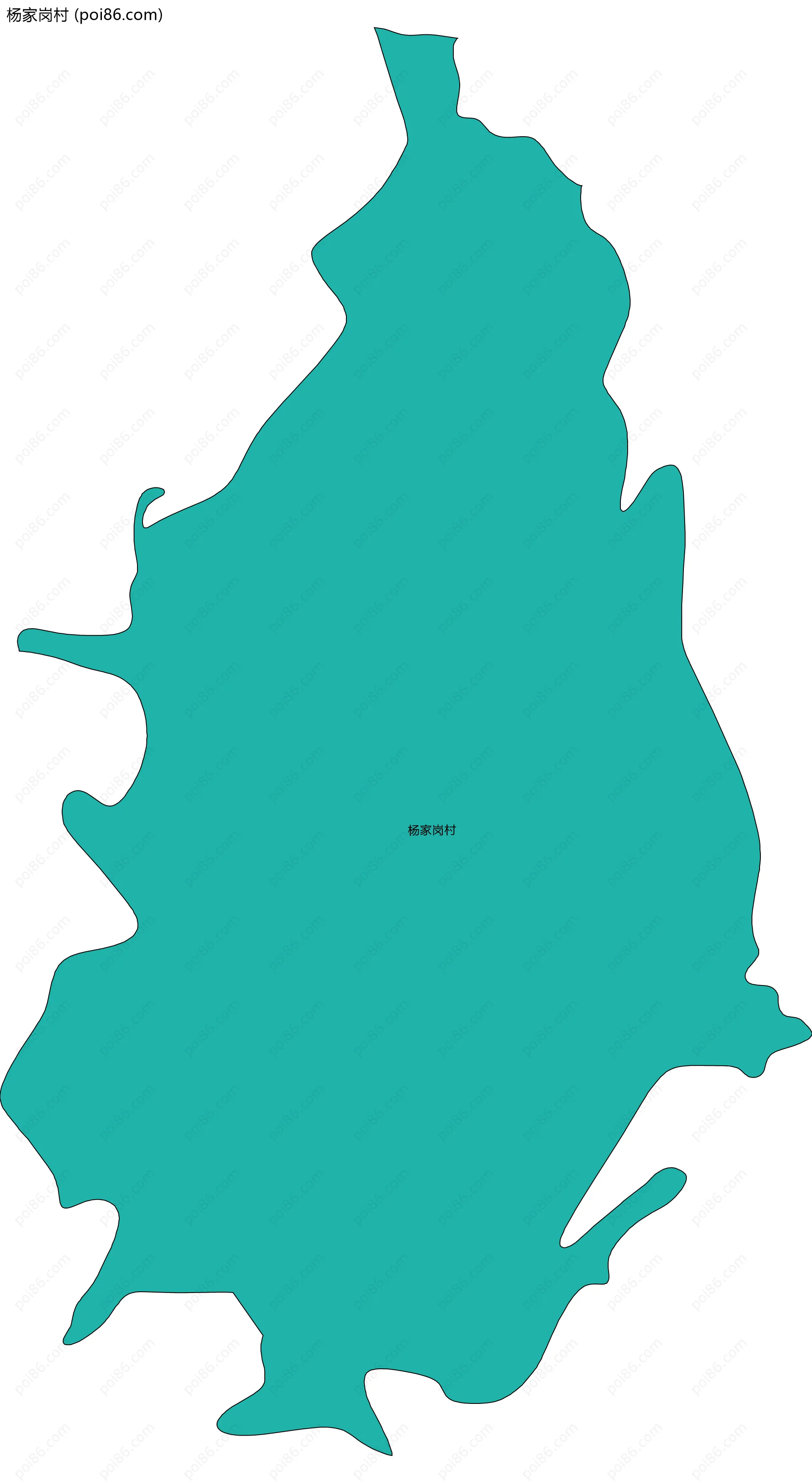 杨家岗村边界地图