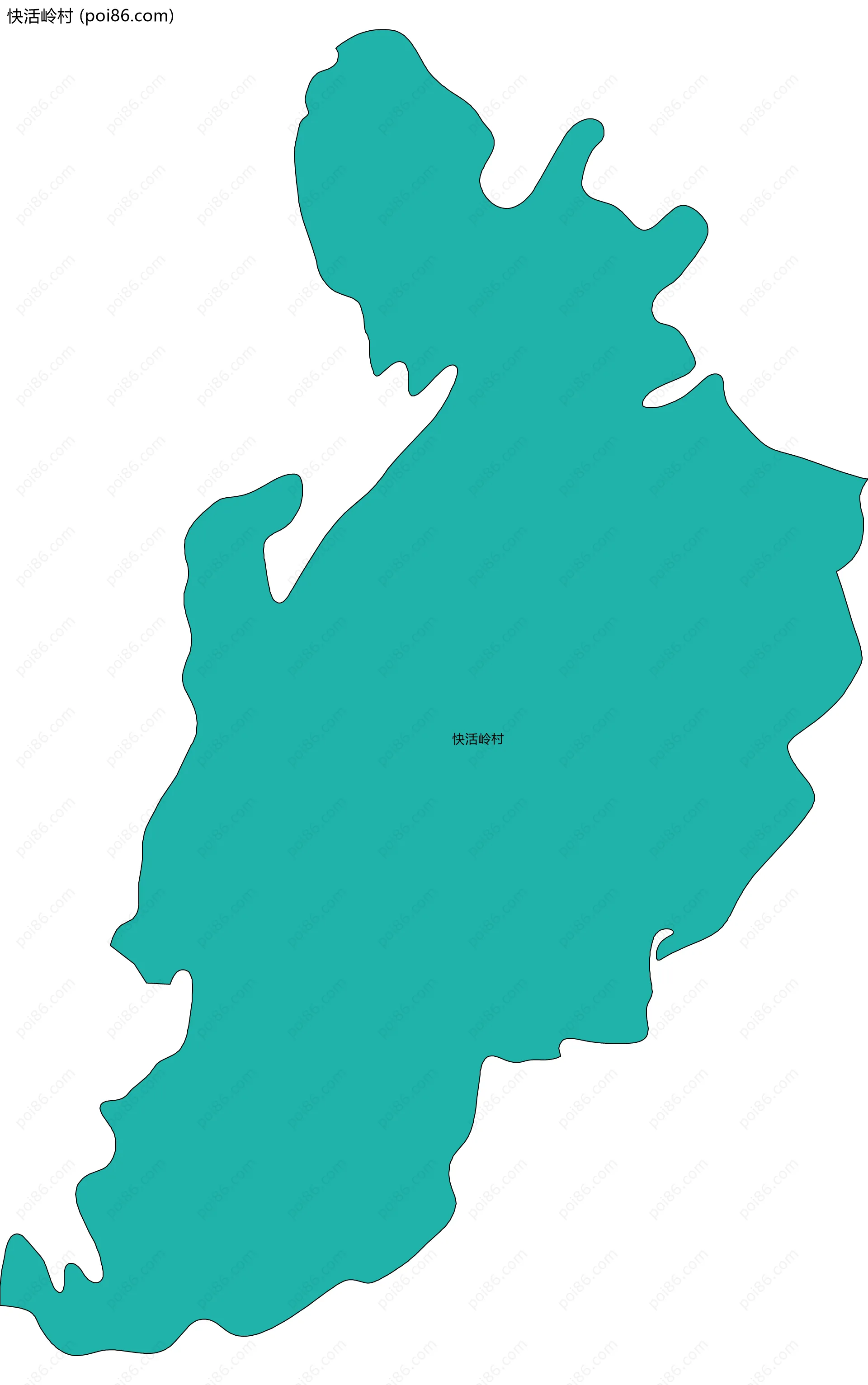 快活岭村边界地图